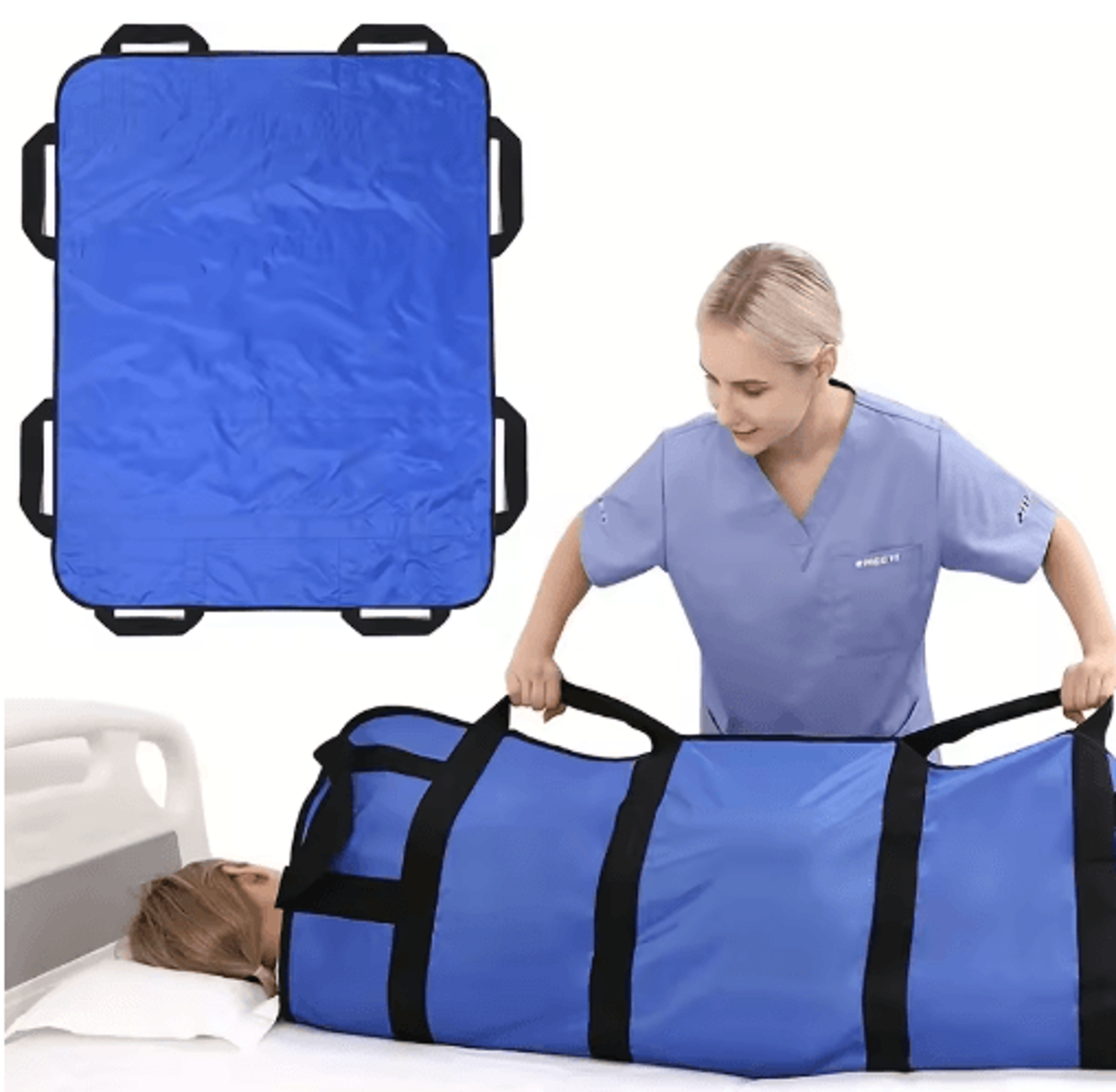 CareEase Bed Positioning Pad  Waterproof Patient Transfer Sheet For Safe Turning  Lifting 2