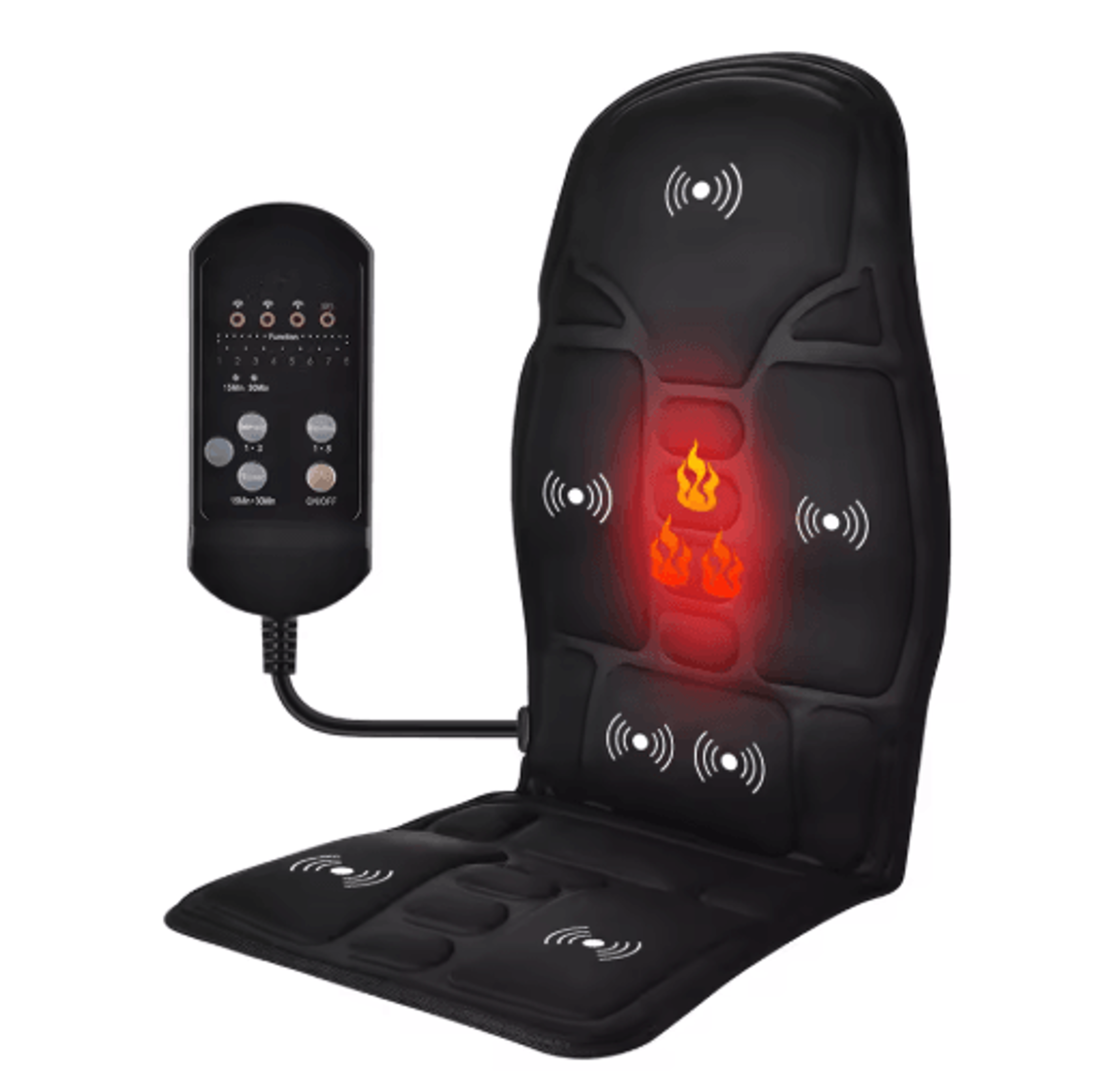 Heated Massage Chair Pad  Full Body Massage Seat Cushion For Neck Back  Lumbar Relief 1