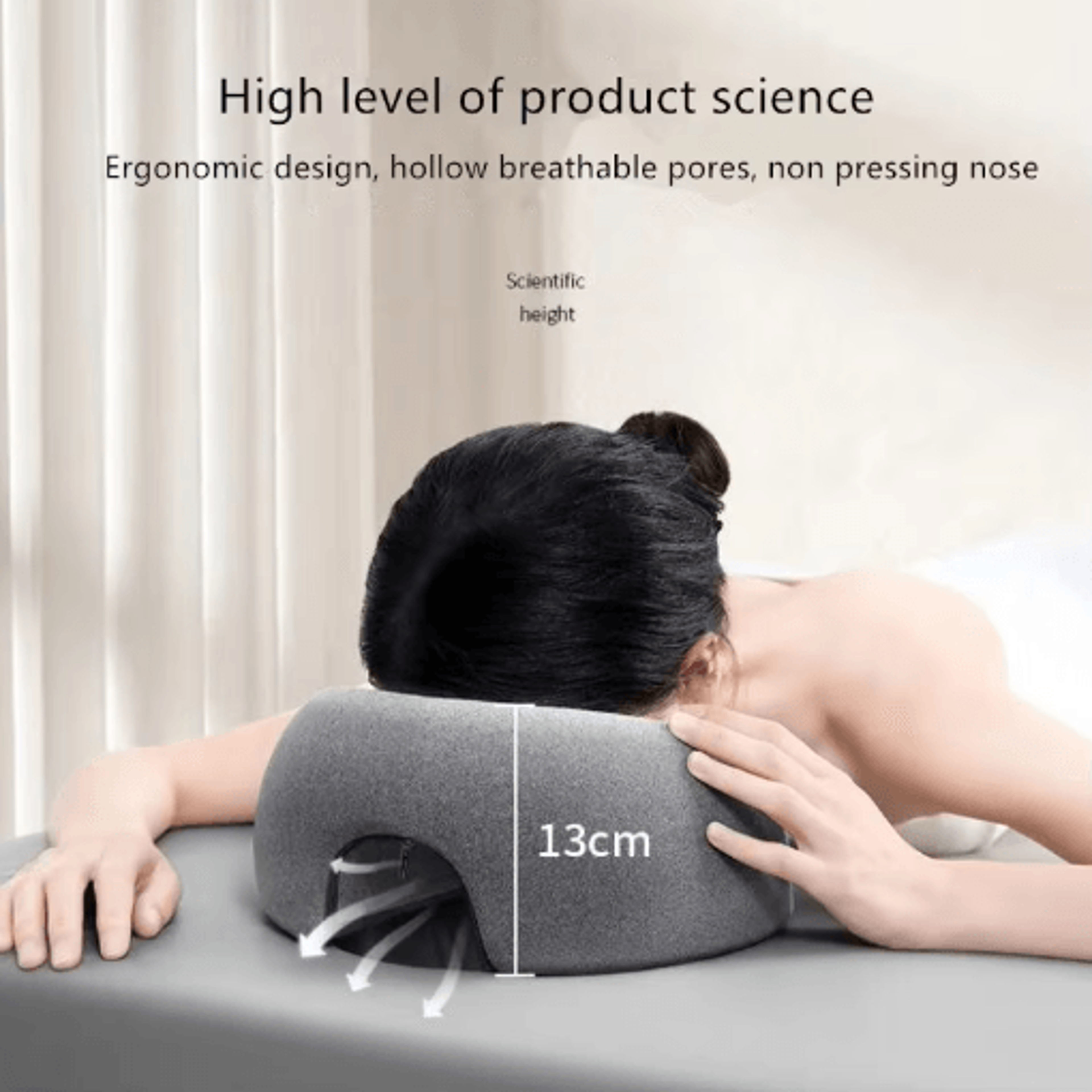 Ergonomic Memory Foam Face Rest Pillow Breathable Face Support Pillow For Salon Comfort  Relaxation 7