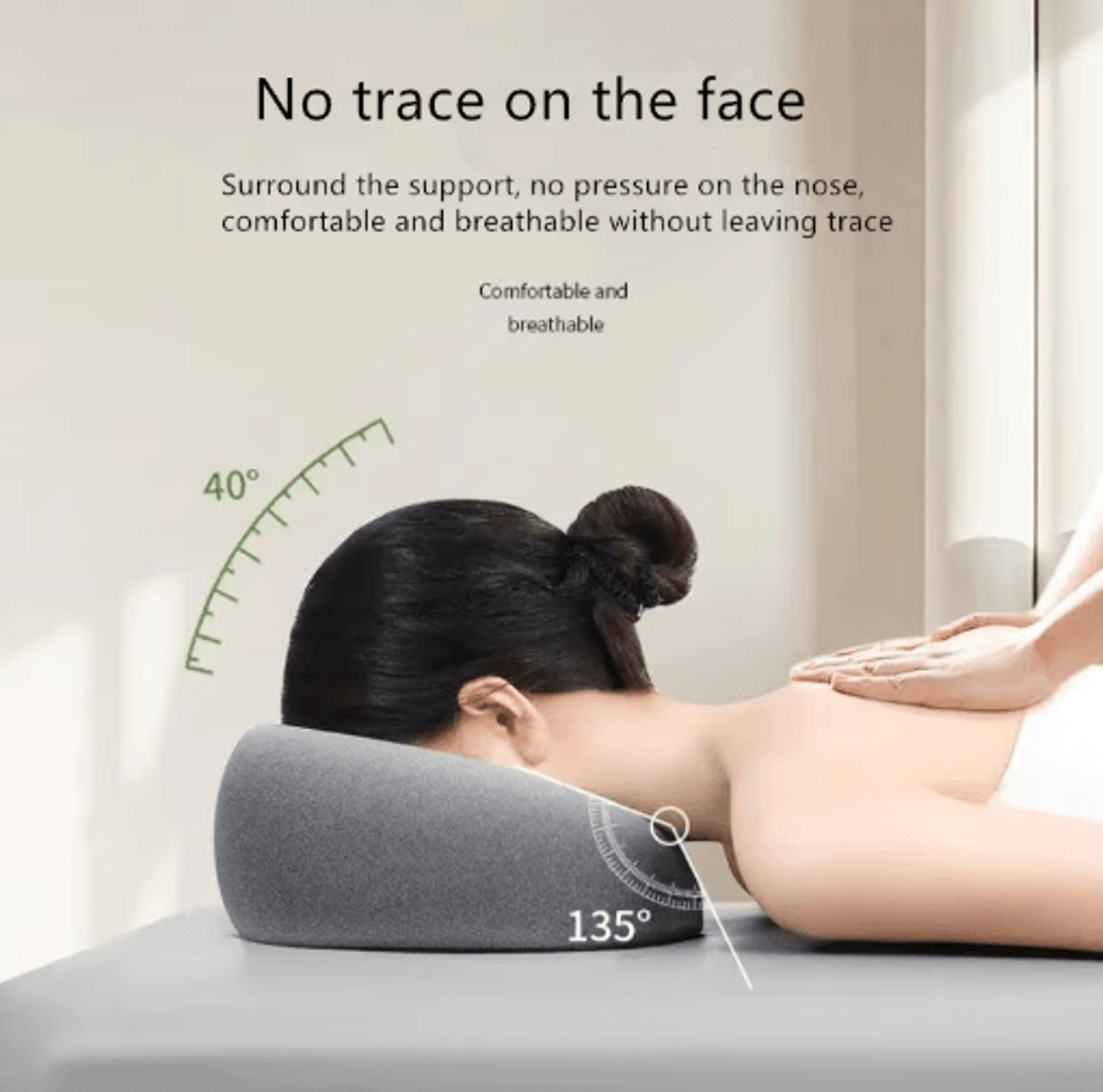 Ergonomic Memory Foam Face Rest Pillow Breathable Face Support Pillow For Salon Comfort  Relaxation 8