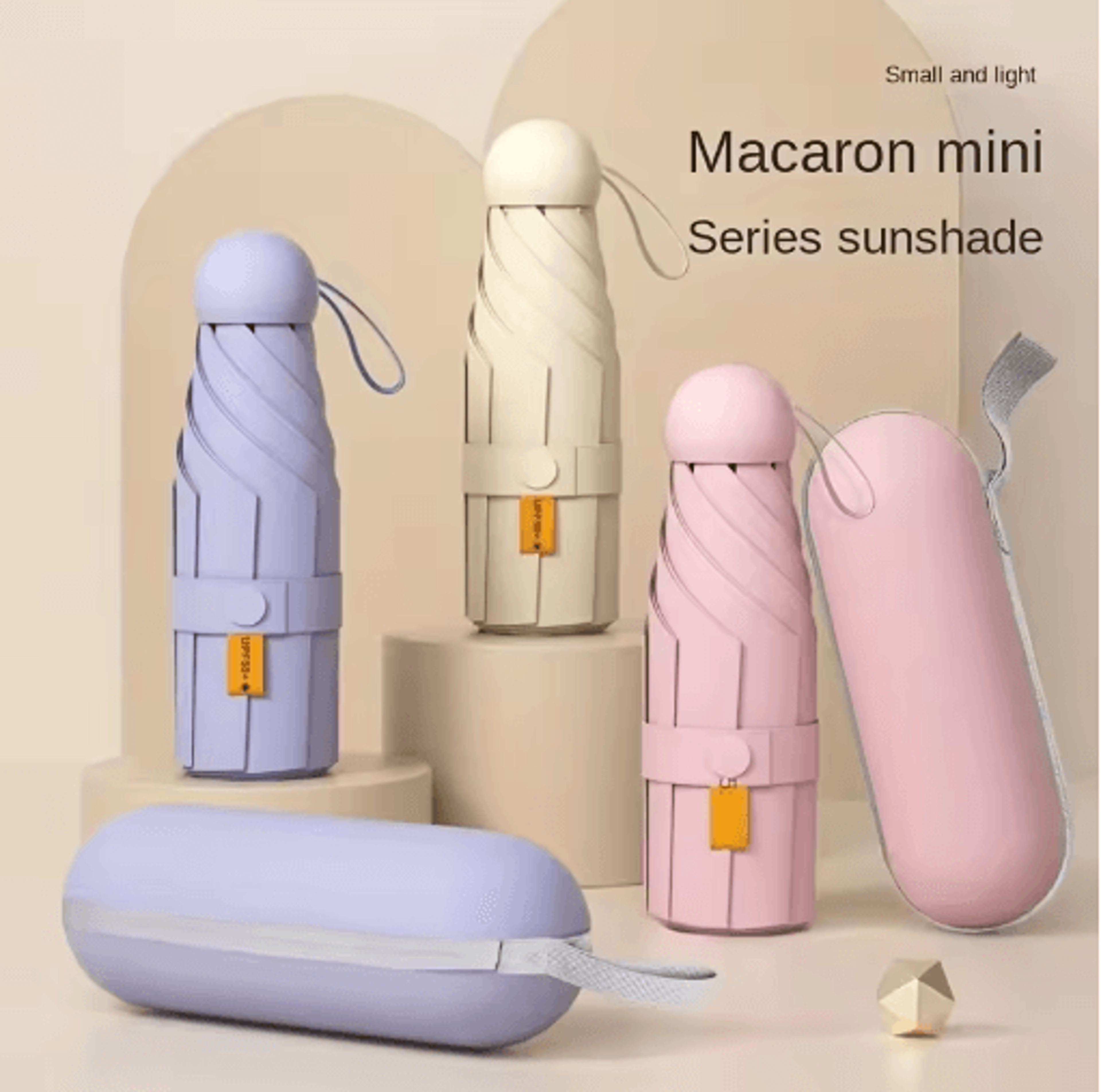 Capsule Mini Travel Umbrella Ultra Light Compact Travel Umbrella With UV Protection 0