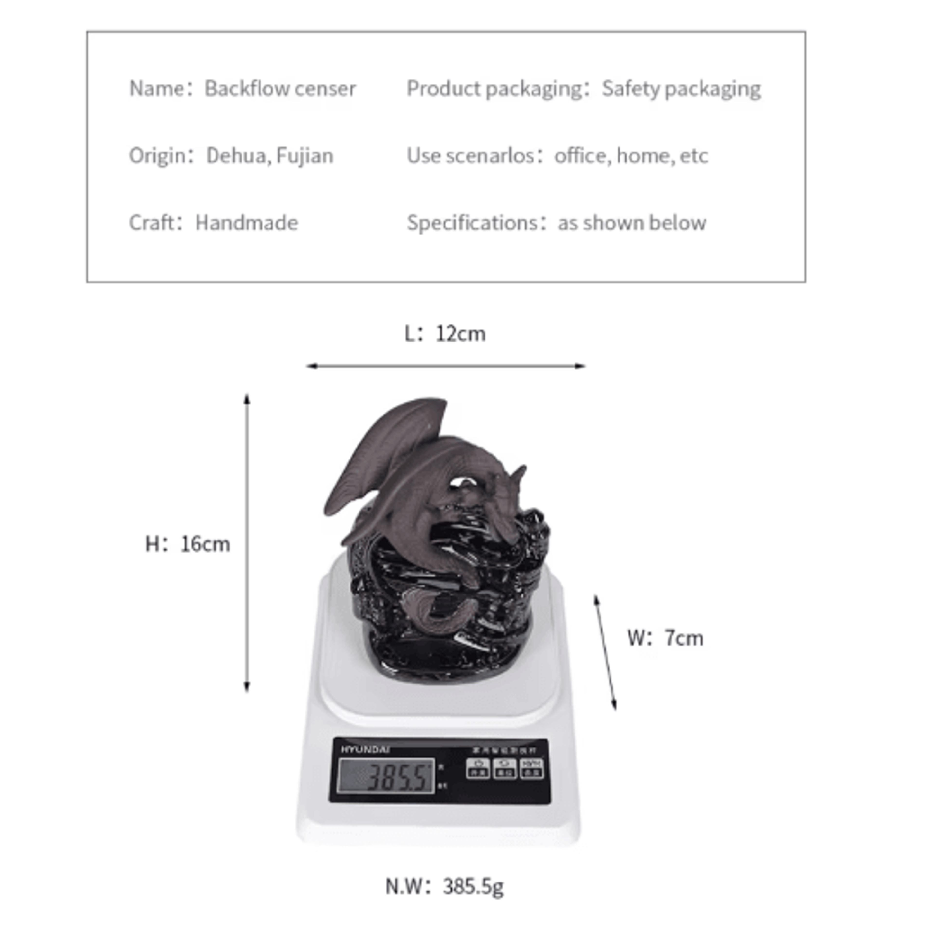 Ceramic Dragon Backflow Incense Burner Vintage Aromatherapy Decor For Home  Relaxation 2