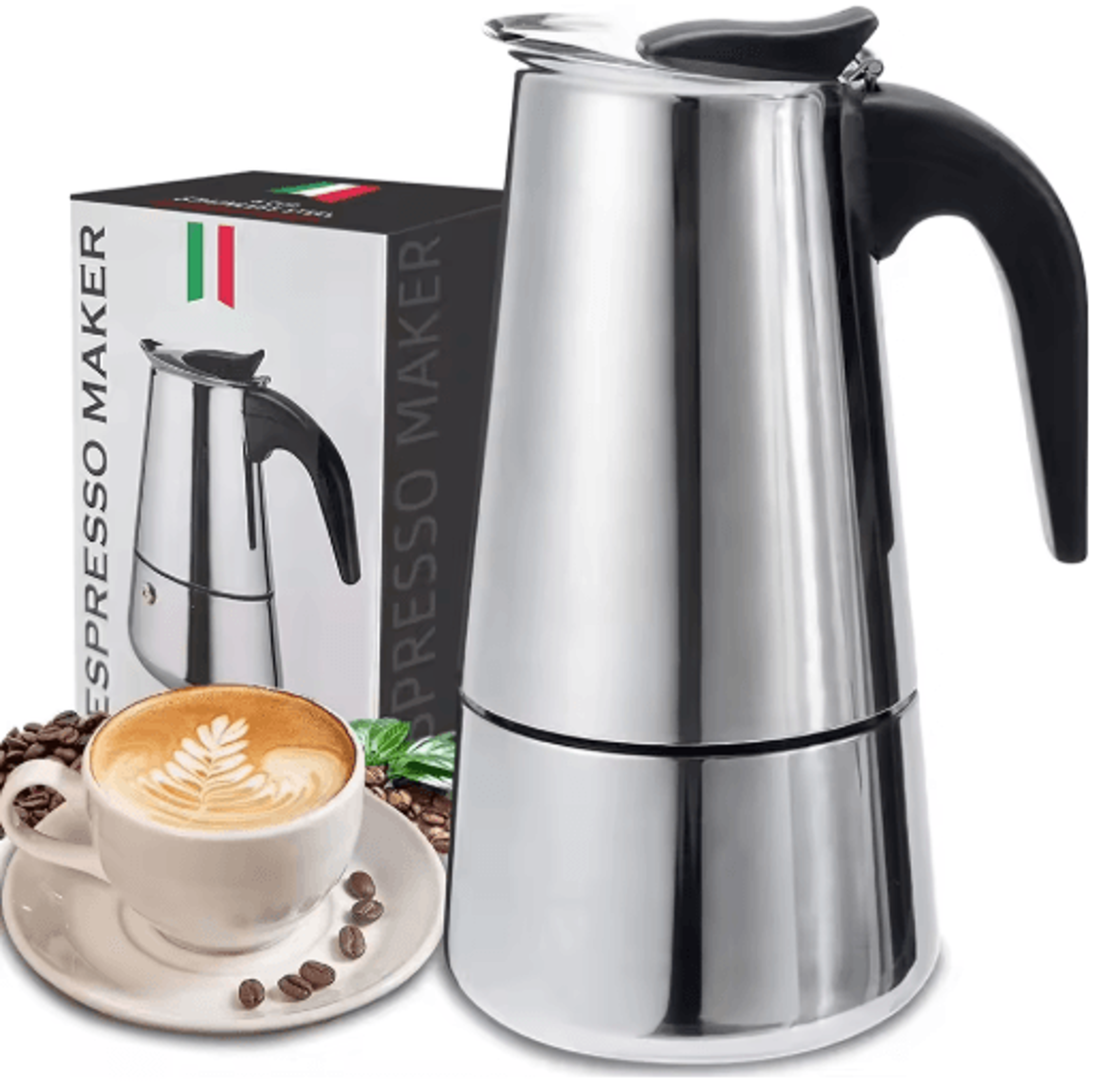 Stovetop Moka Pot Espresso Maker  469 Cup Italian Coffee Percolator 0