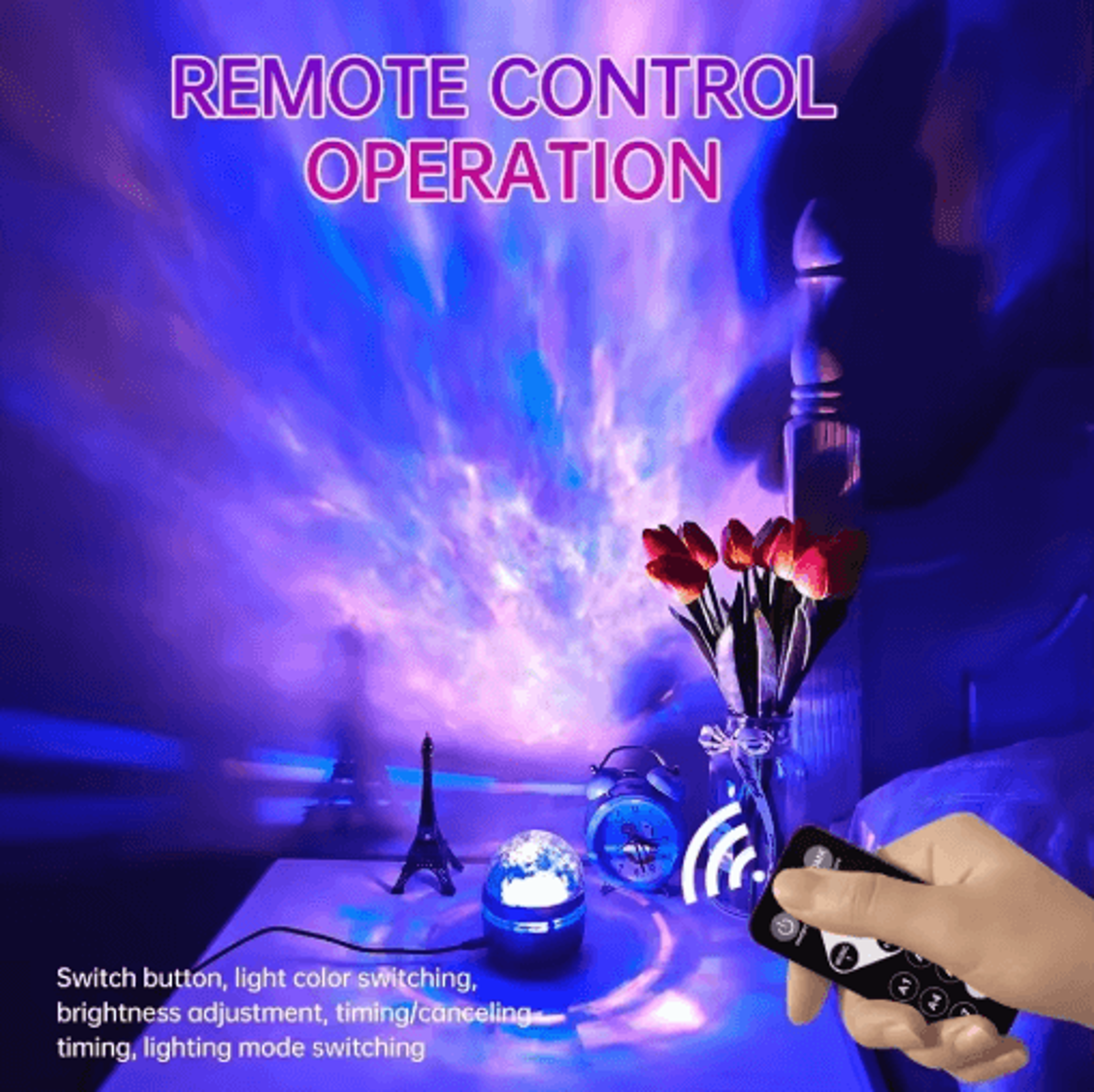 LED Galaxy Star Projector Light  MultiColor Night Lamp With Remote Control 6