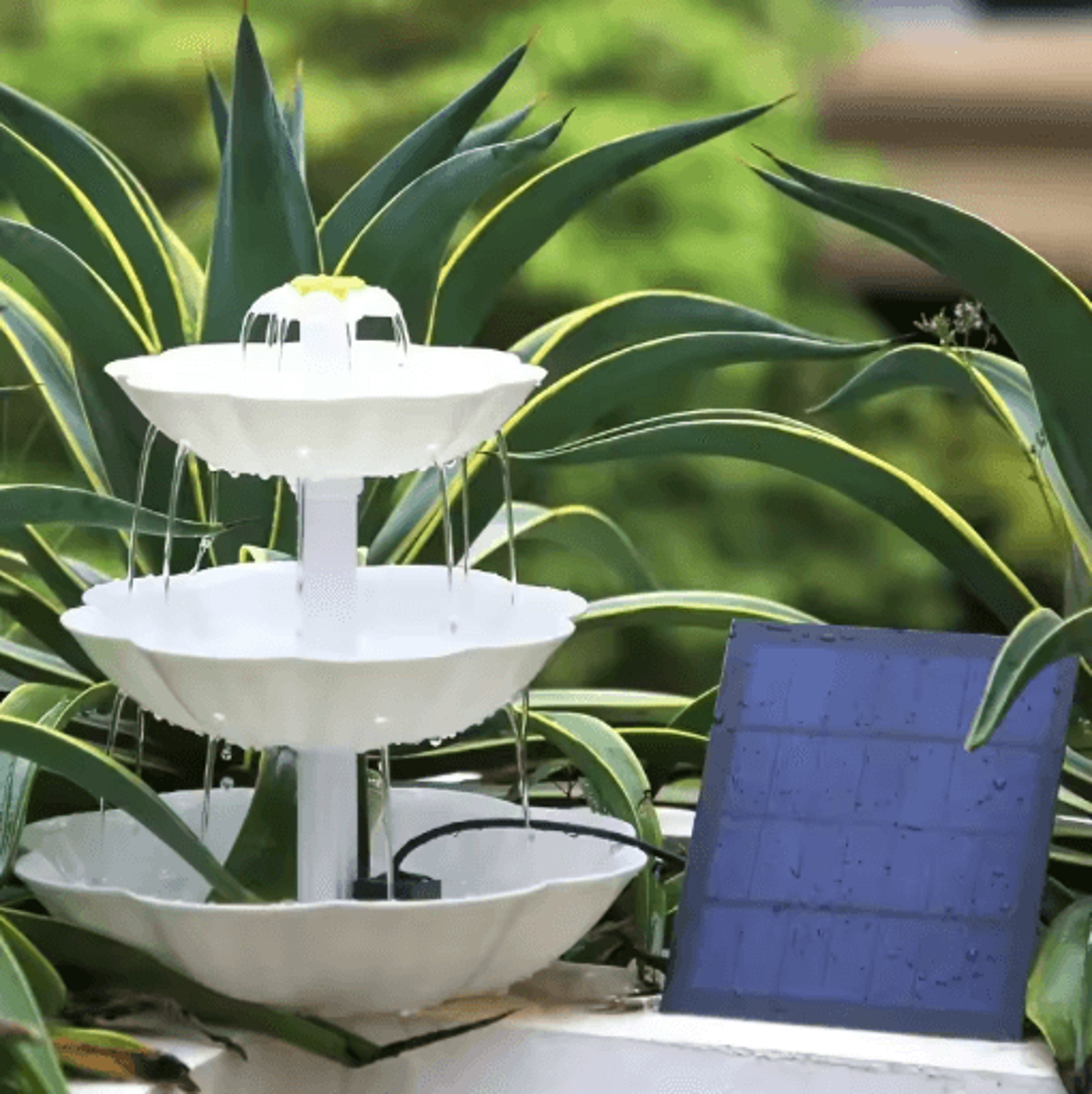 DIY Solar Bird Bath Fountain Detachable Solar Water Fountain Pump For Garden Decor 7