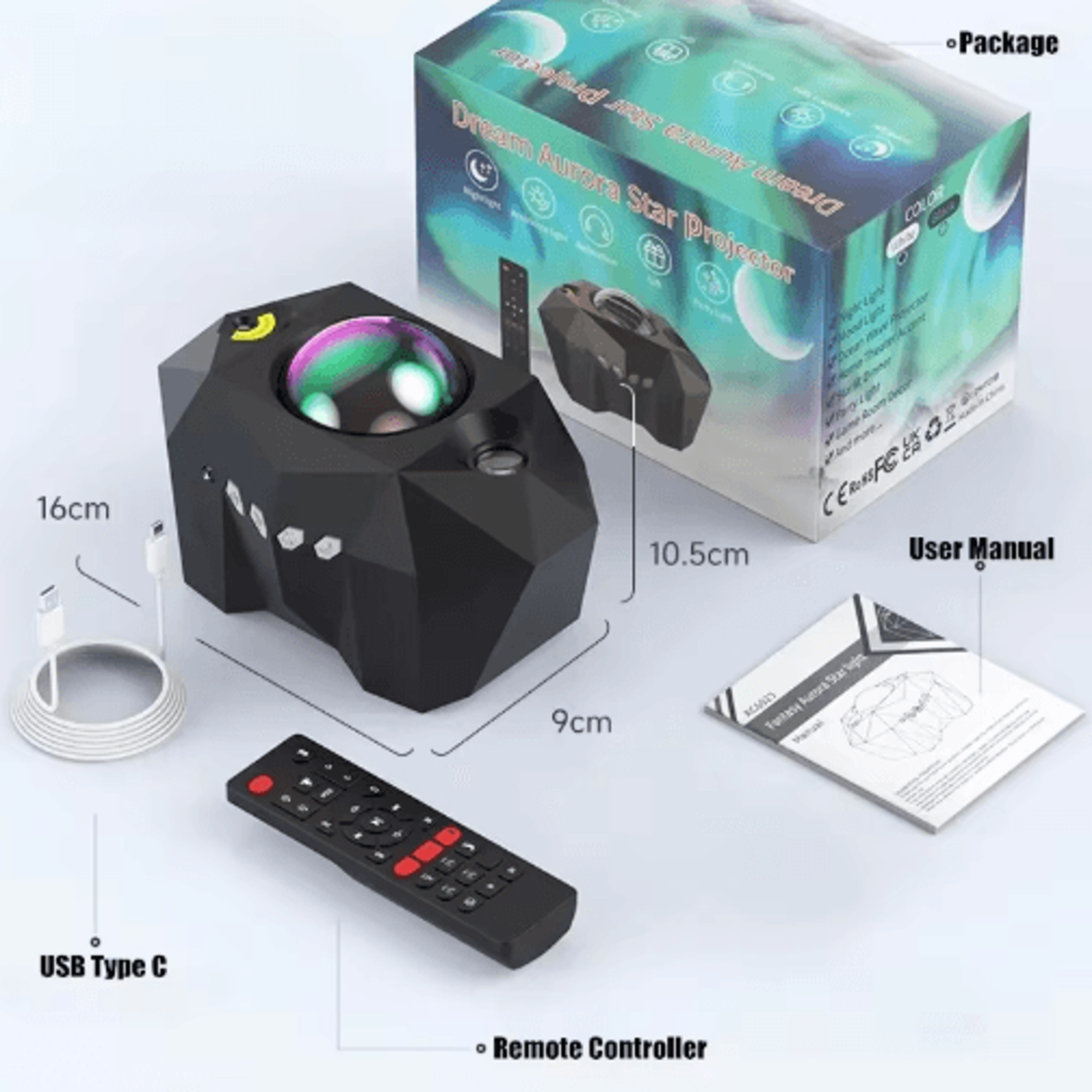 Aurora Galaxy Star Projector  Bluetooth Northern Lights Starry Sky Night Lamp 4