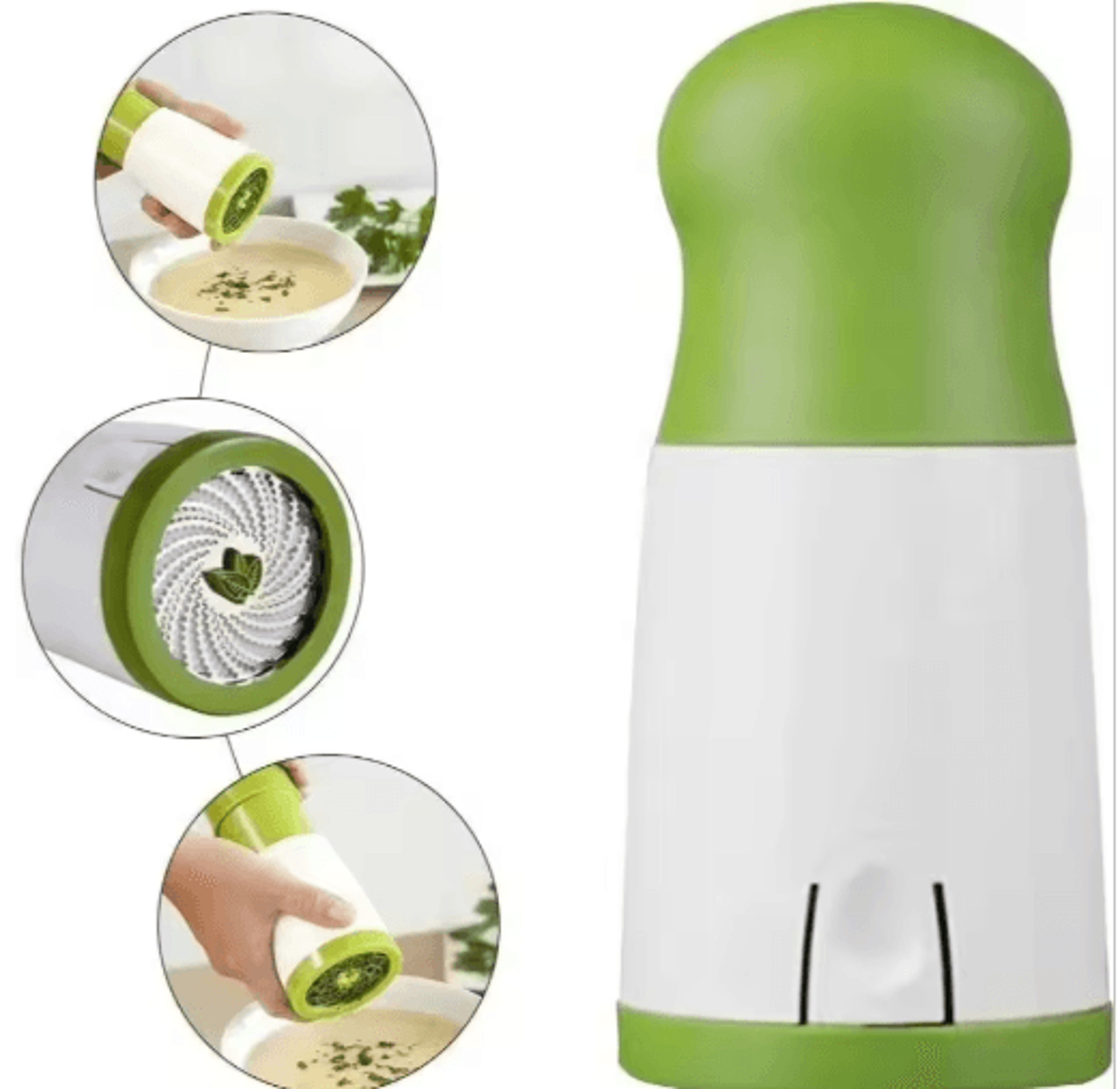MultiFunction Manual Herb Grinder  Vegetable Cutter  Parsley Herb Mincer Tool 2