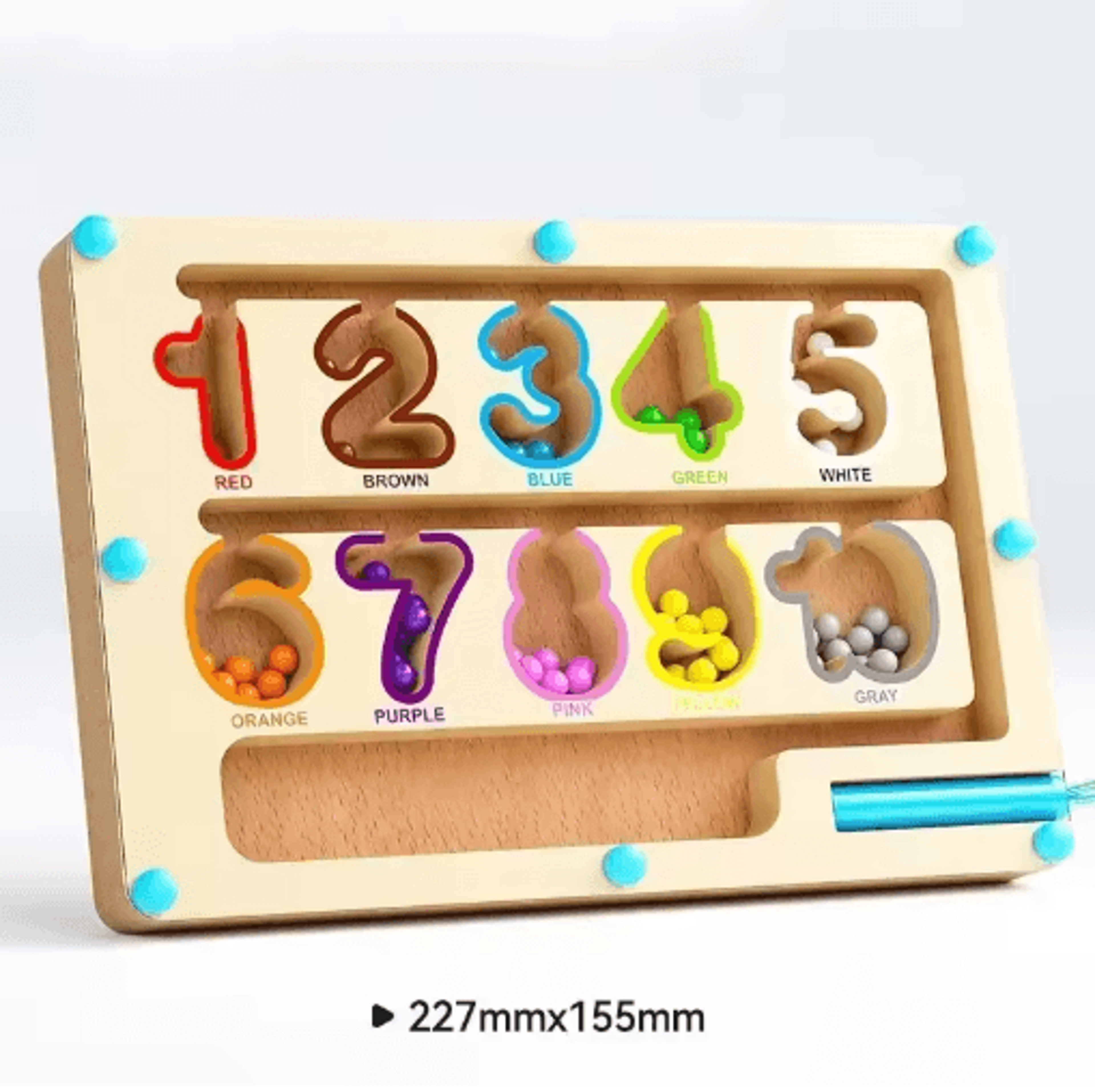 Montessori Magnetic Color Sorting Maze  Wooden Educational Sensory Toy For Kids 1