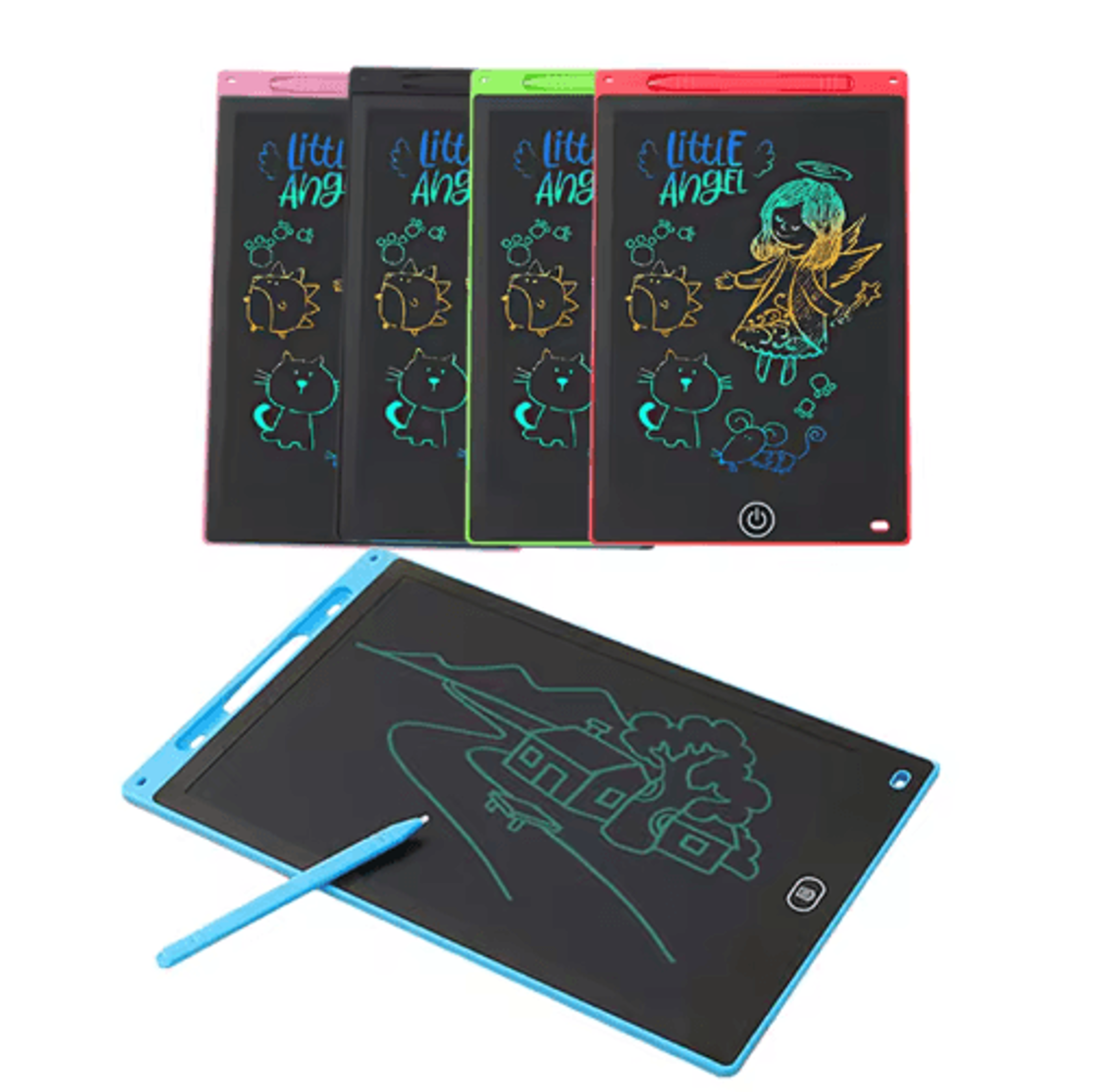 12Inch LCD Writing Tablet For Kids  Reusable Drawing Board With Eye Protection  Erase Lock 8