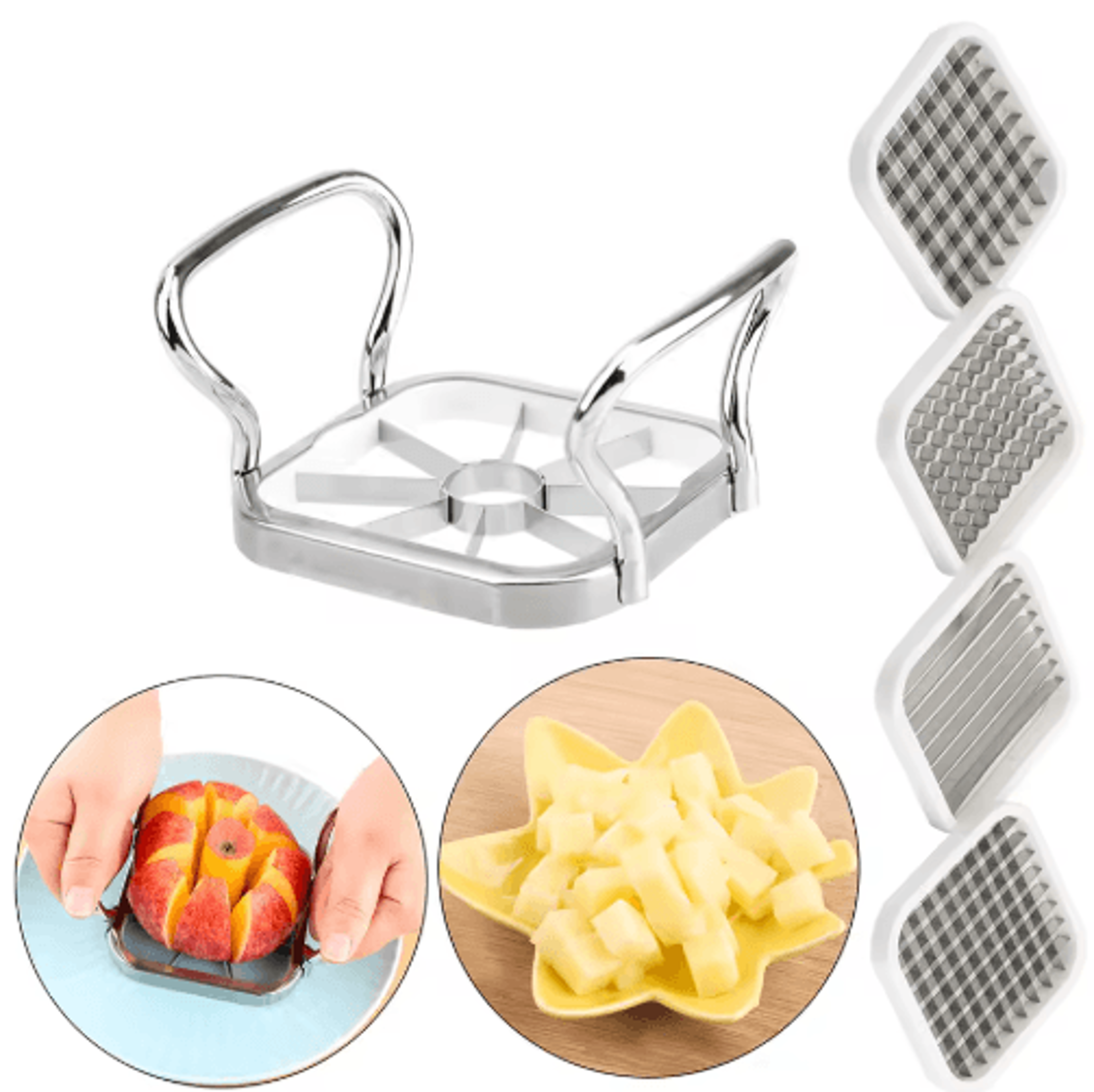 MultiFunctional Stainless Steel Fruit  Vegetable Slicer For Apples Potatoes  More 2