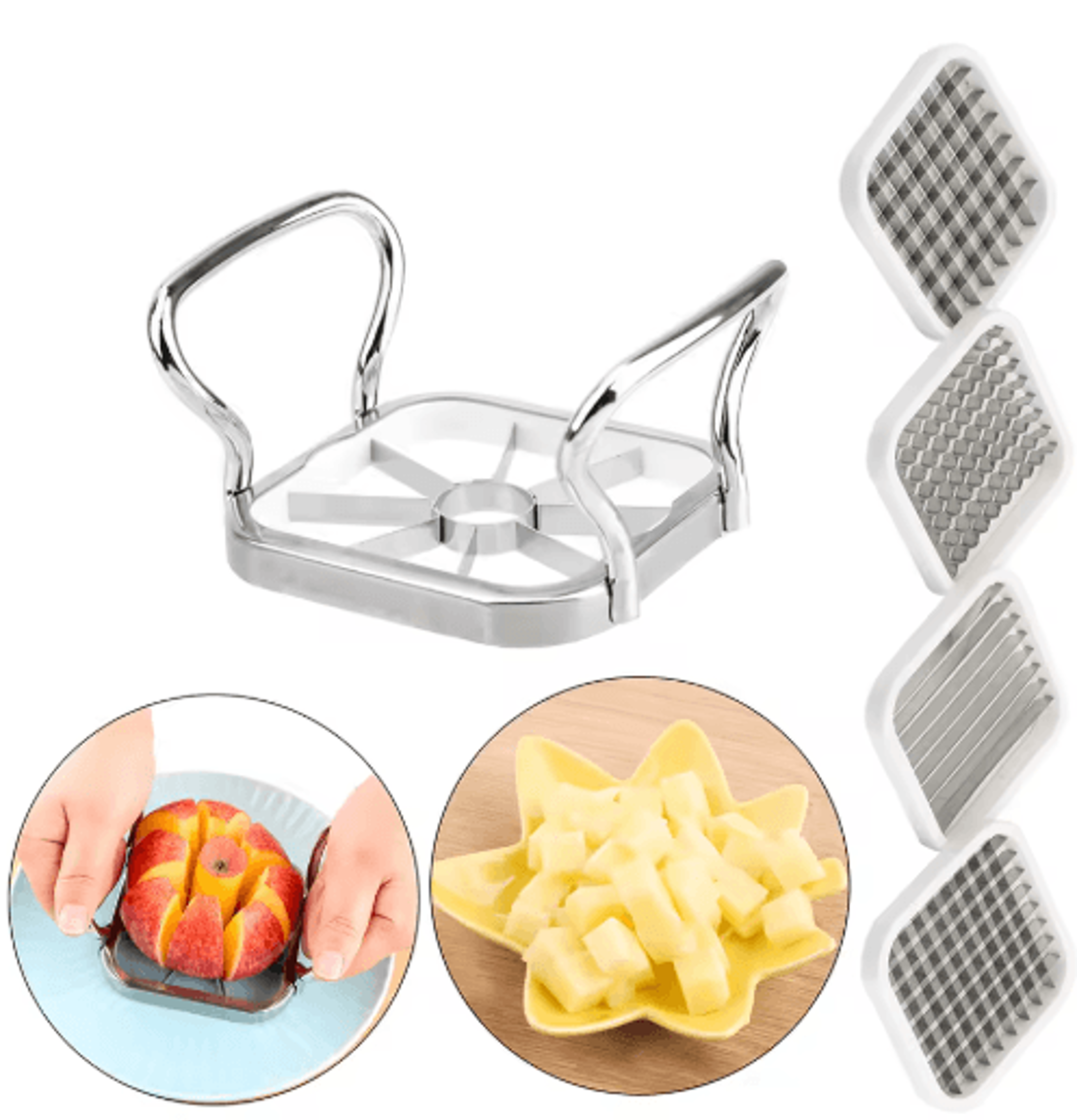 MultiFunctional Stainless Steel Fruit  Vegetable Slicer For Apples Potatoes  More 5