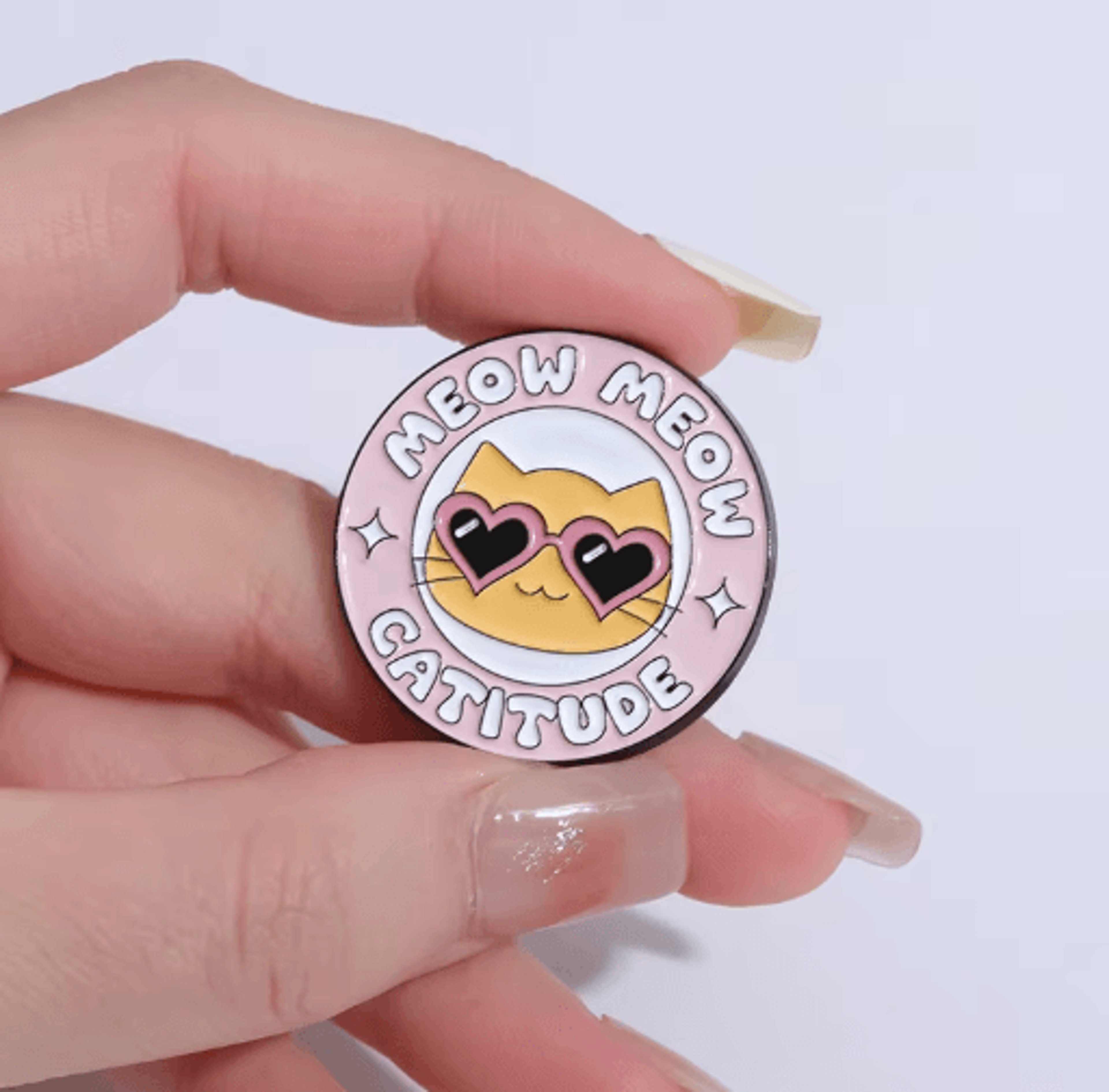 Catitude Jar Of Anti Depressants Enamel Pin Funny Cat Lady Brooch Gift 5