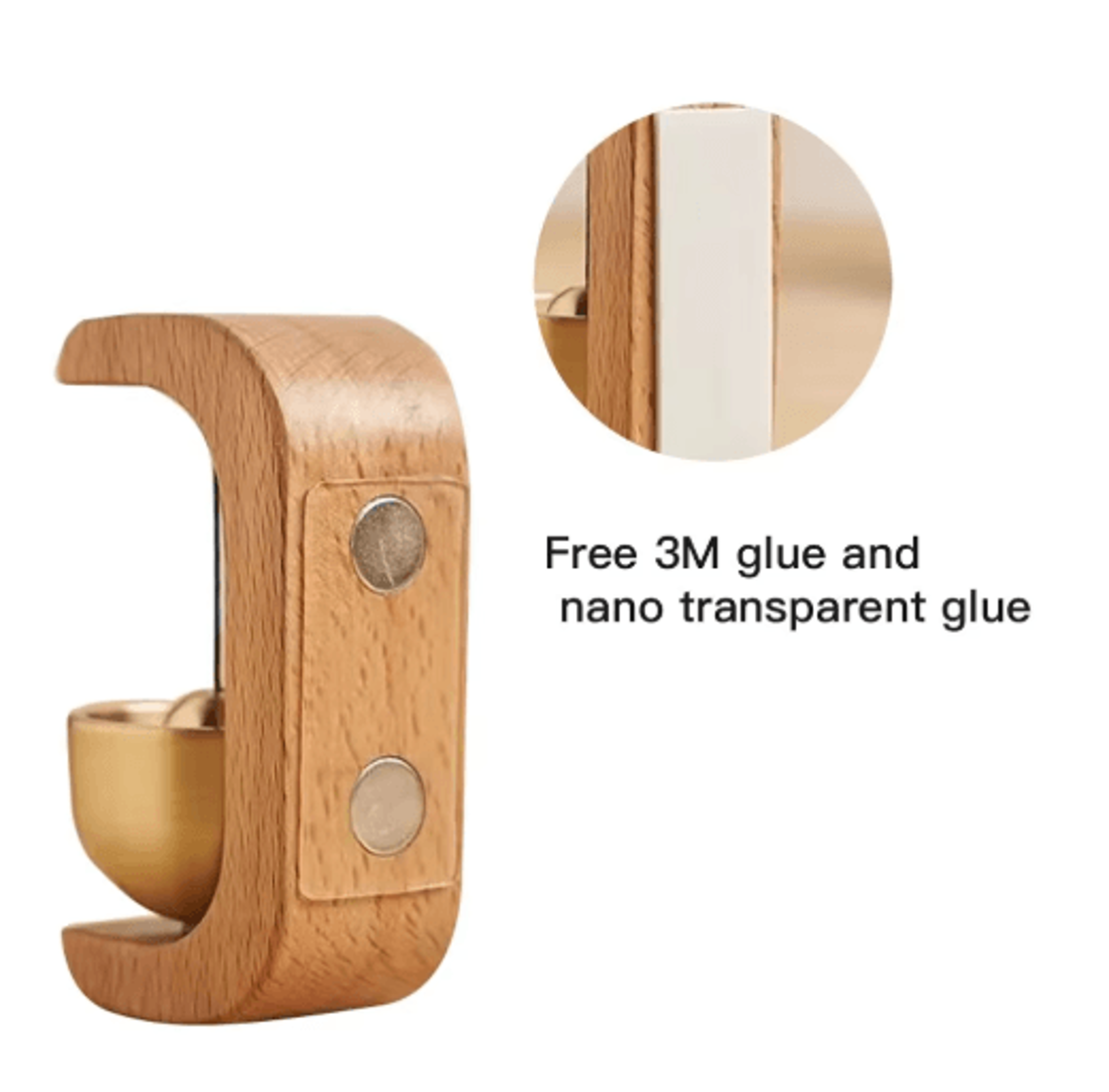 Calm DoorTone Magnetic Wind Bell Wooden Beech Door Chime With Copper Sound 3