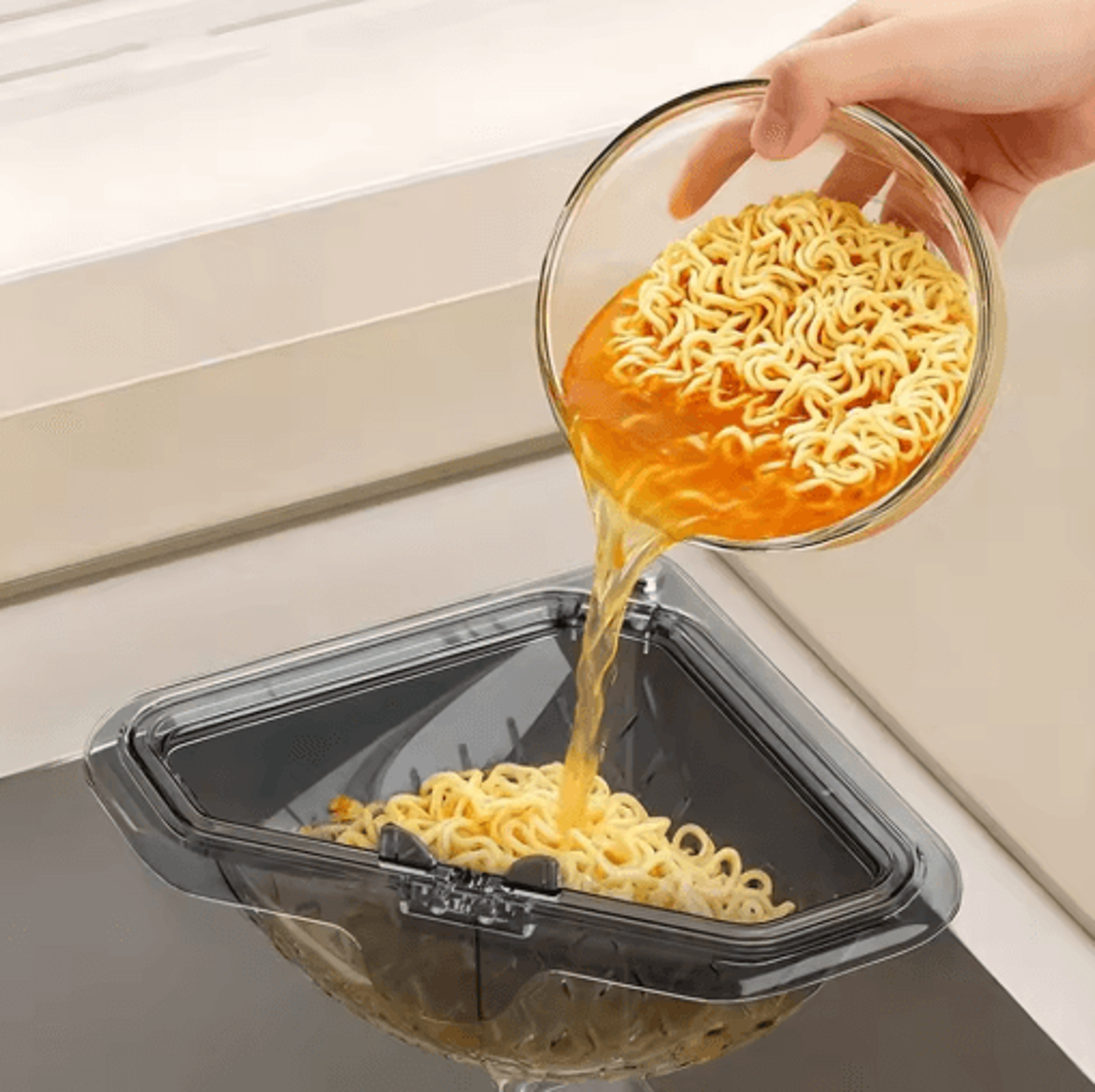 Triangle Sink Drain Strainer  AntiClog Kitchen Filter Basket 0