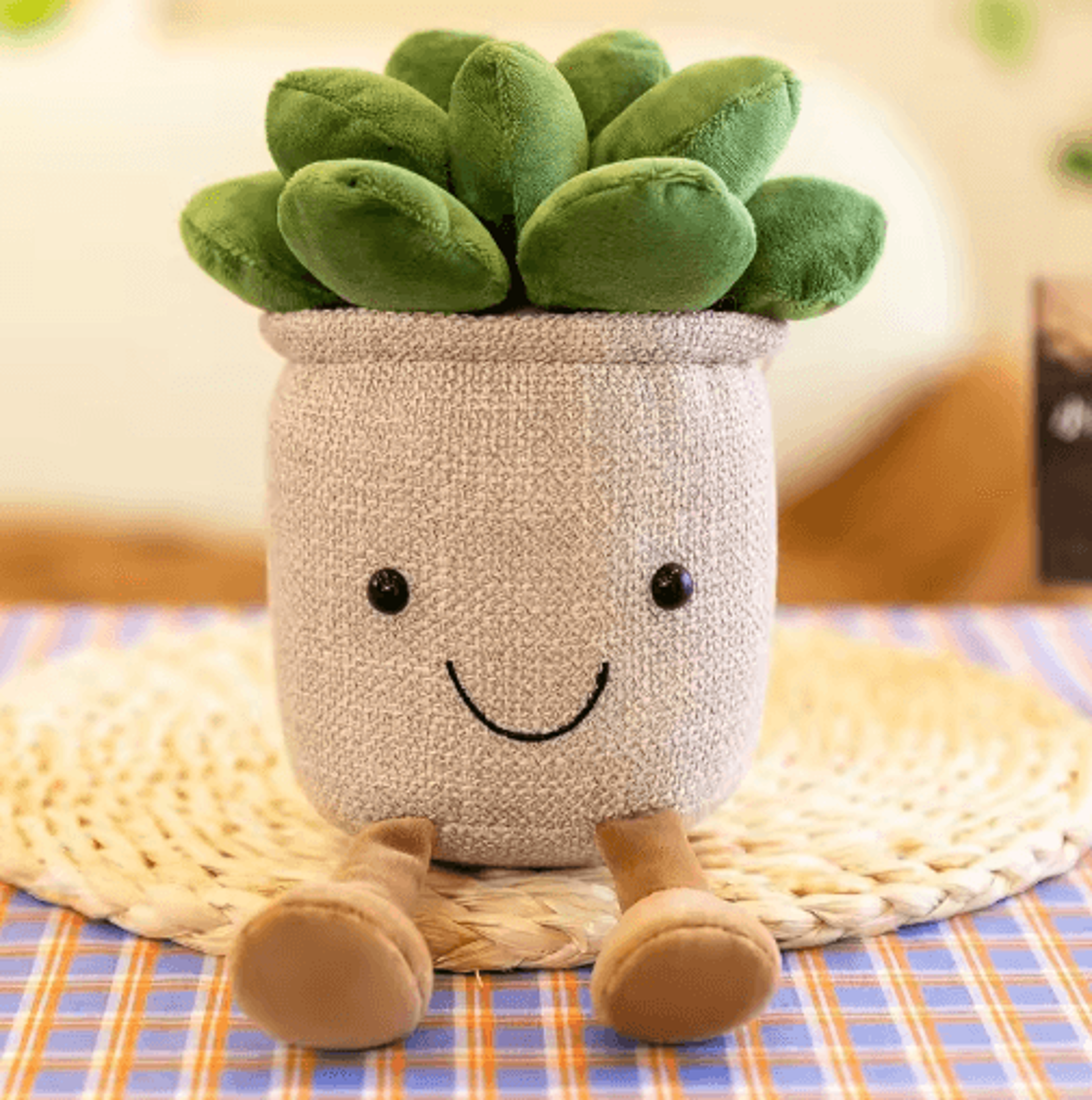Plush Succulent Decor Cute Simulation Plant Ornament For Home  Holidays 1