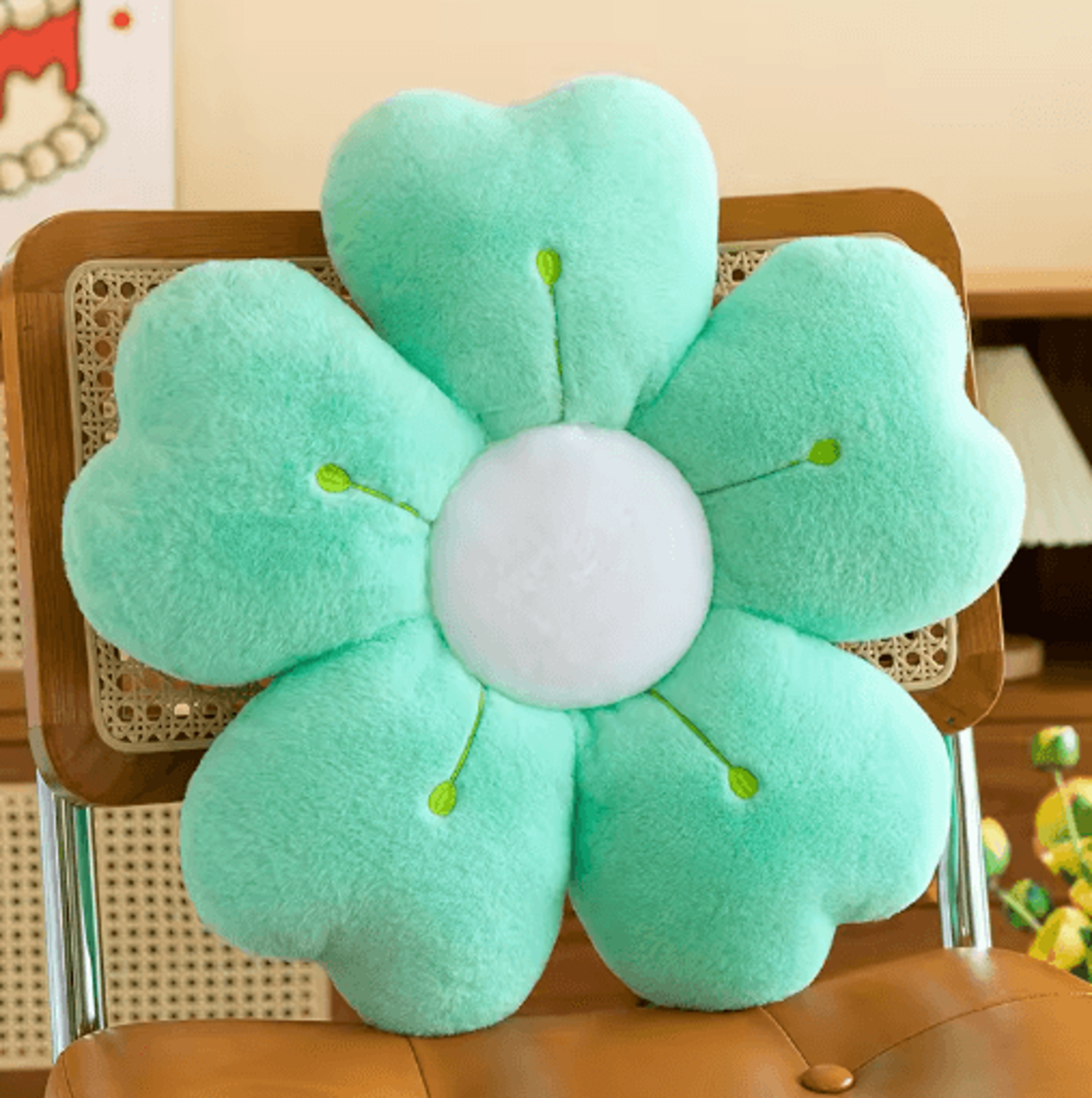 Daisy Flower Plush Pillow Soft Cute Decorative Cushion For Bed  Sofa 4