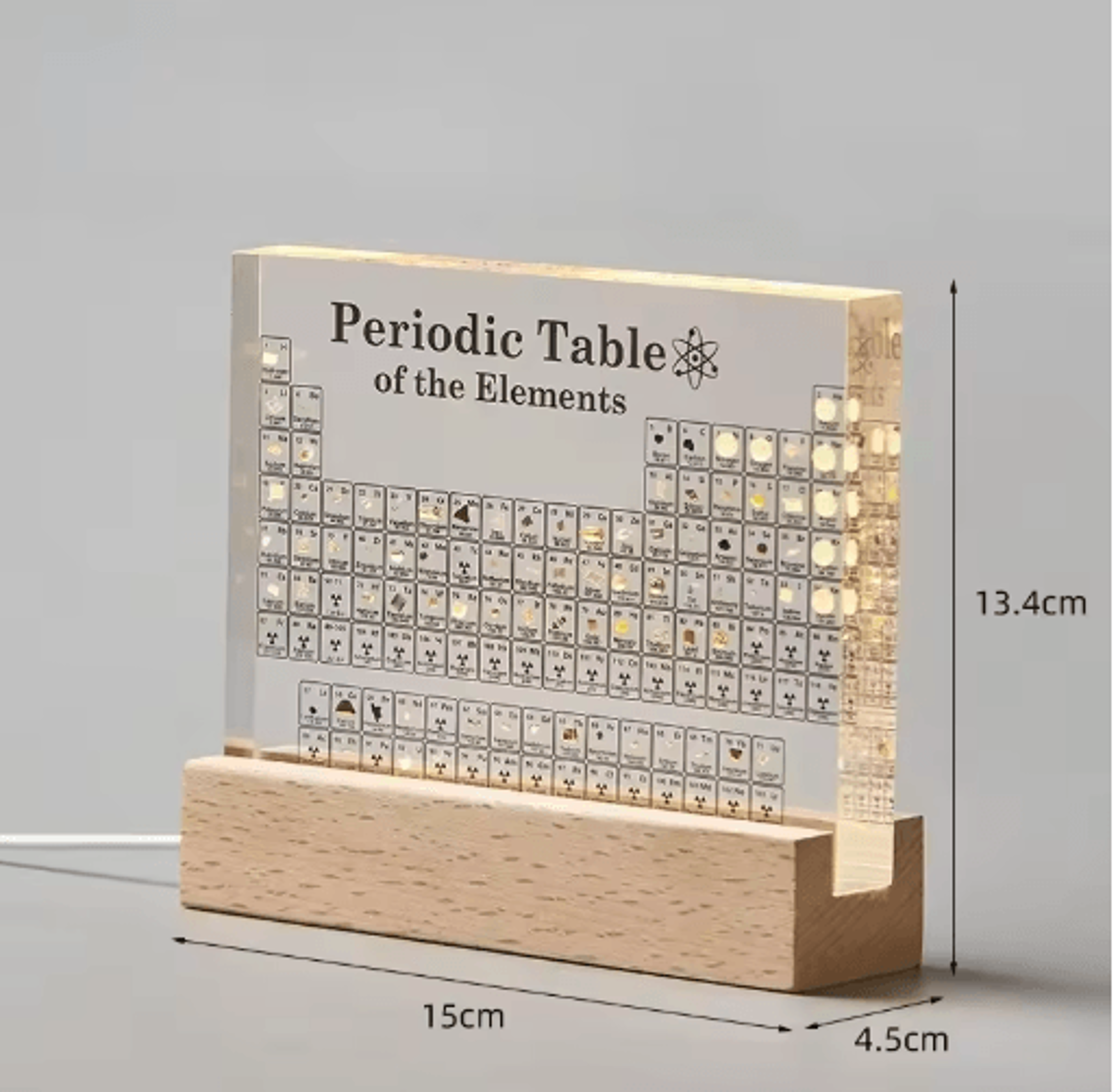 Acrylic Periodic Table Display Element Block Science Desk Decoration  Educational Ornament 1