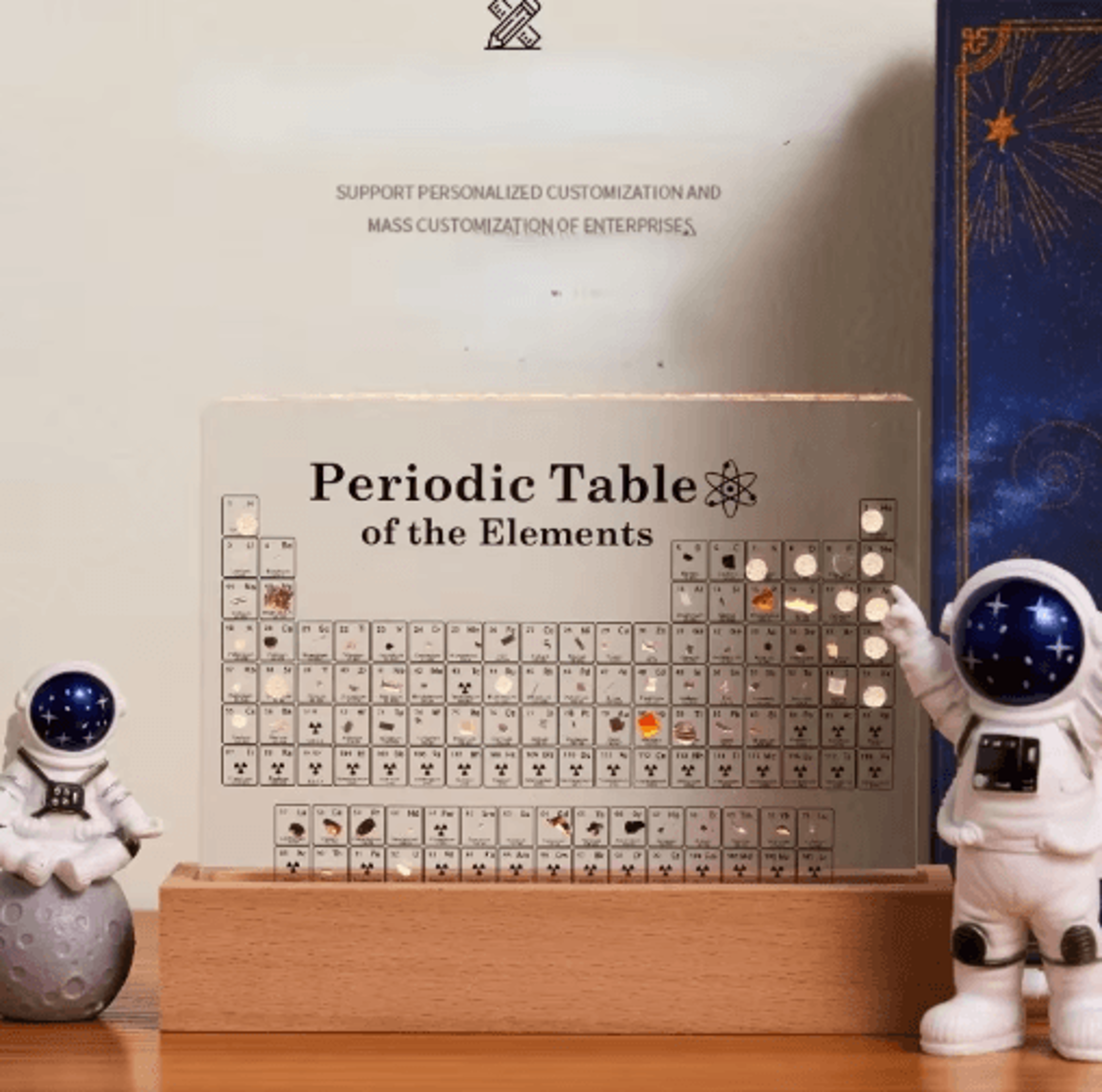 Acrylic Periodic Table Display Element Block Science Desk Decoration  Educational Ornament 2