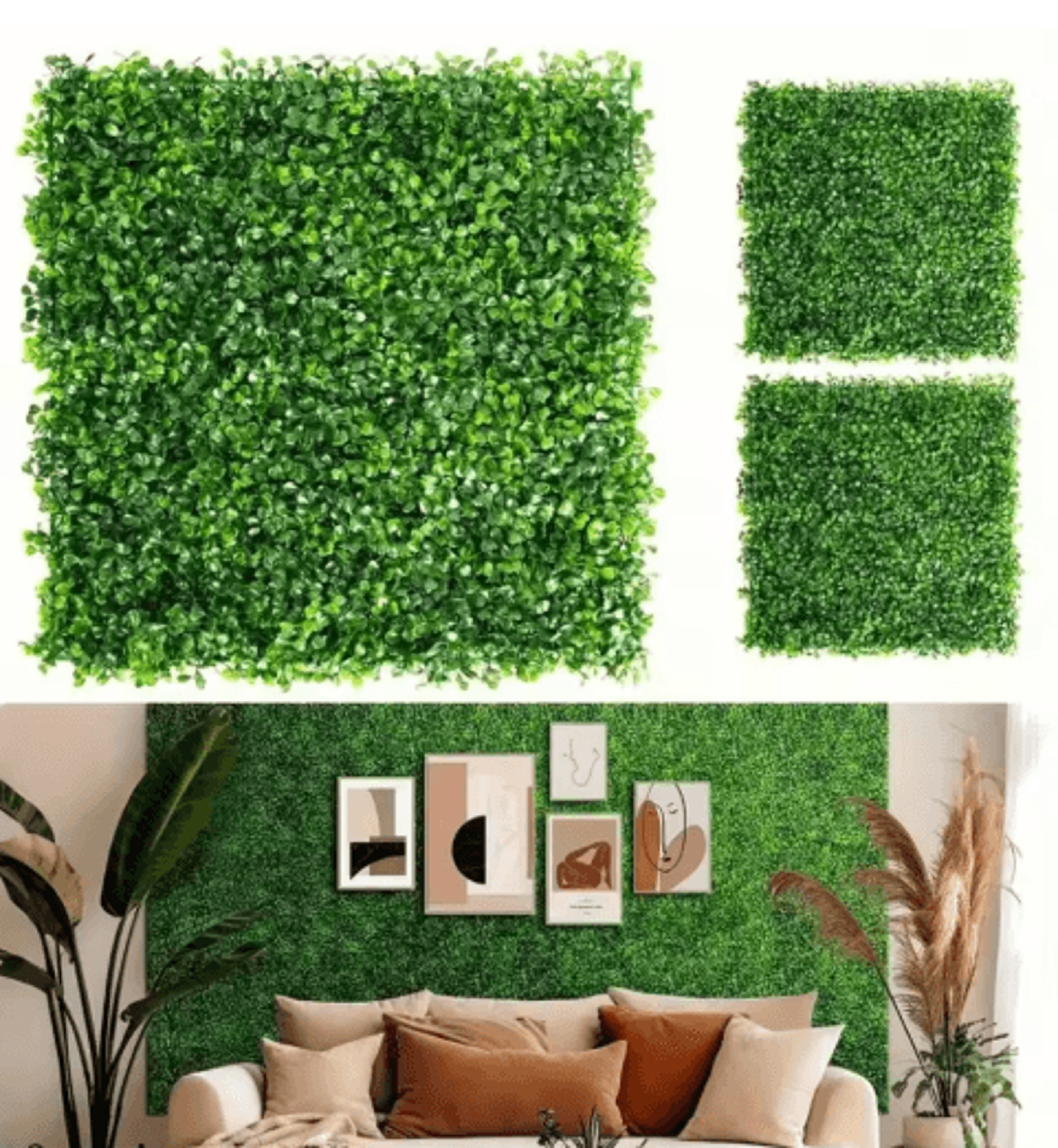 Artificial Grass Wall Panels HBoxwood Hedge Greenery Backdrop 10pcs Decorative Set 1