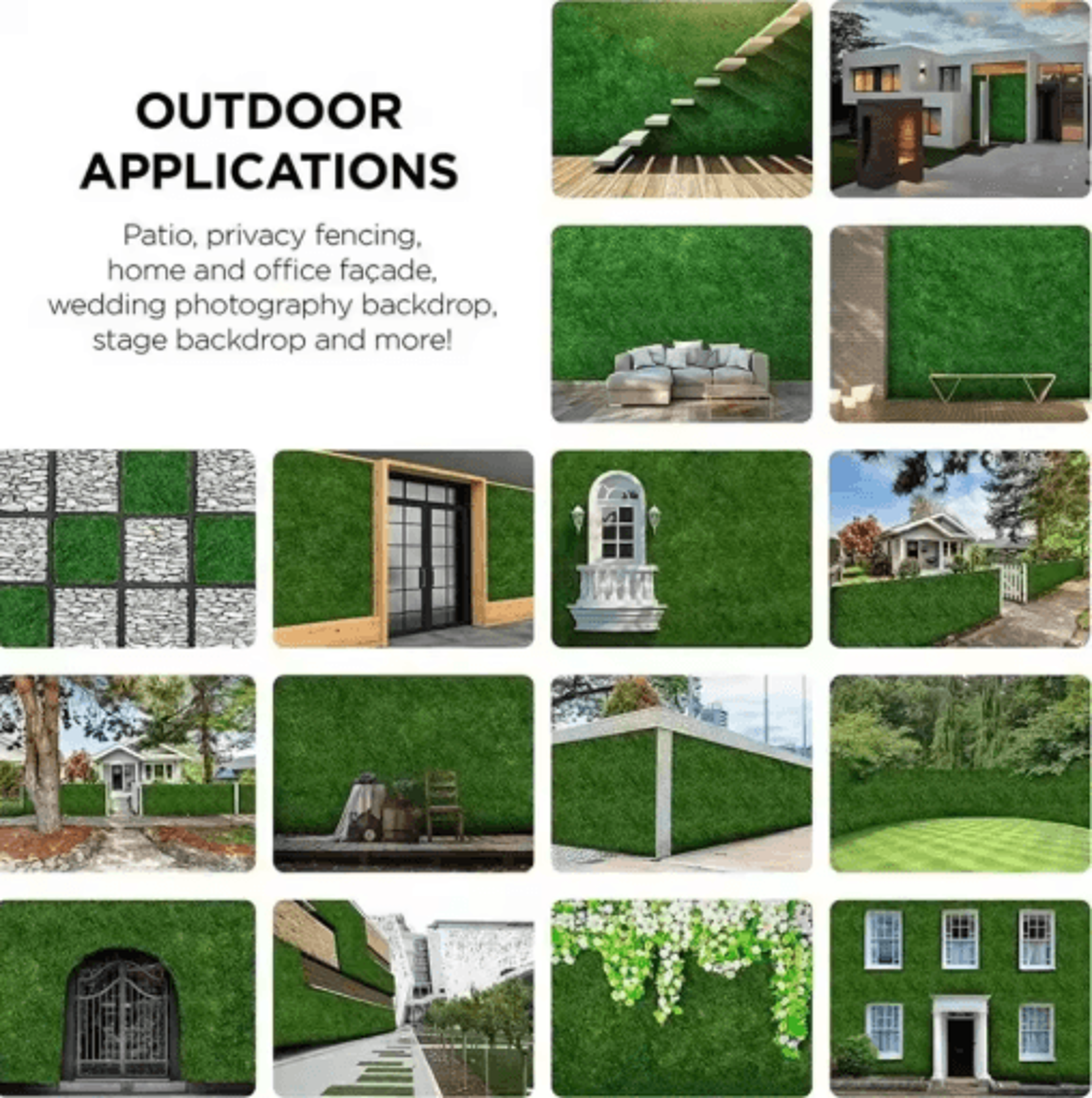 Artificial Grass Wall Panels HBoxwood Hedge Greenery Backdrop 10pcs Decorative Set 2