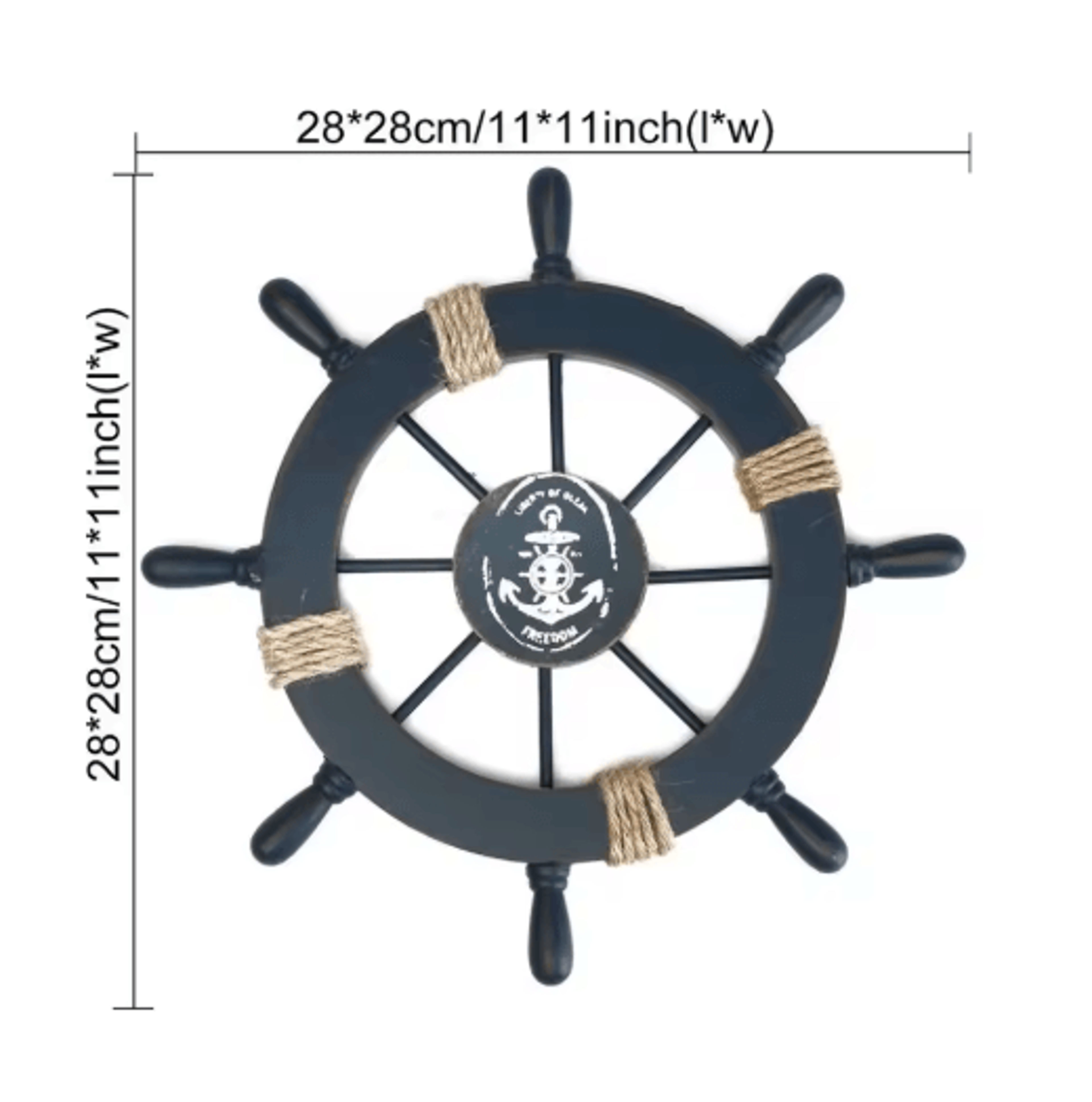 Vintage Nautical Ship Wheel Decor Wooden Boat Helm Wall Decoration For Coastal Homes 4