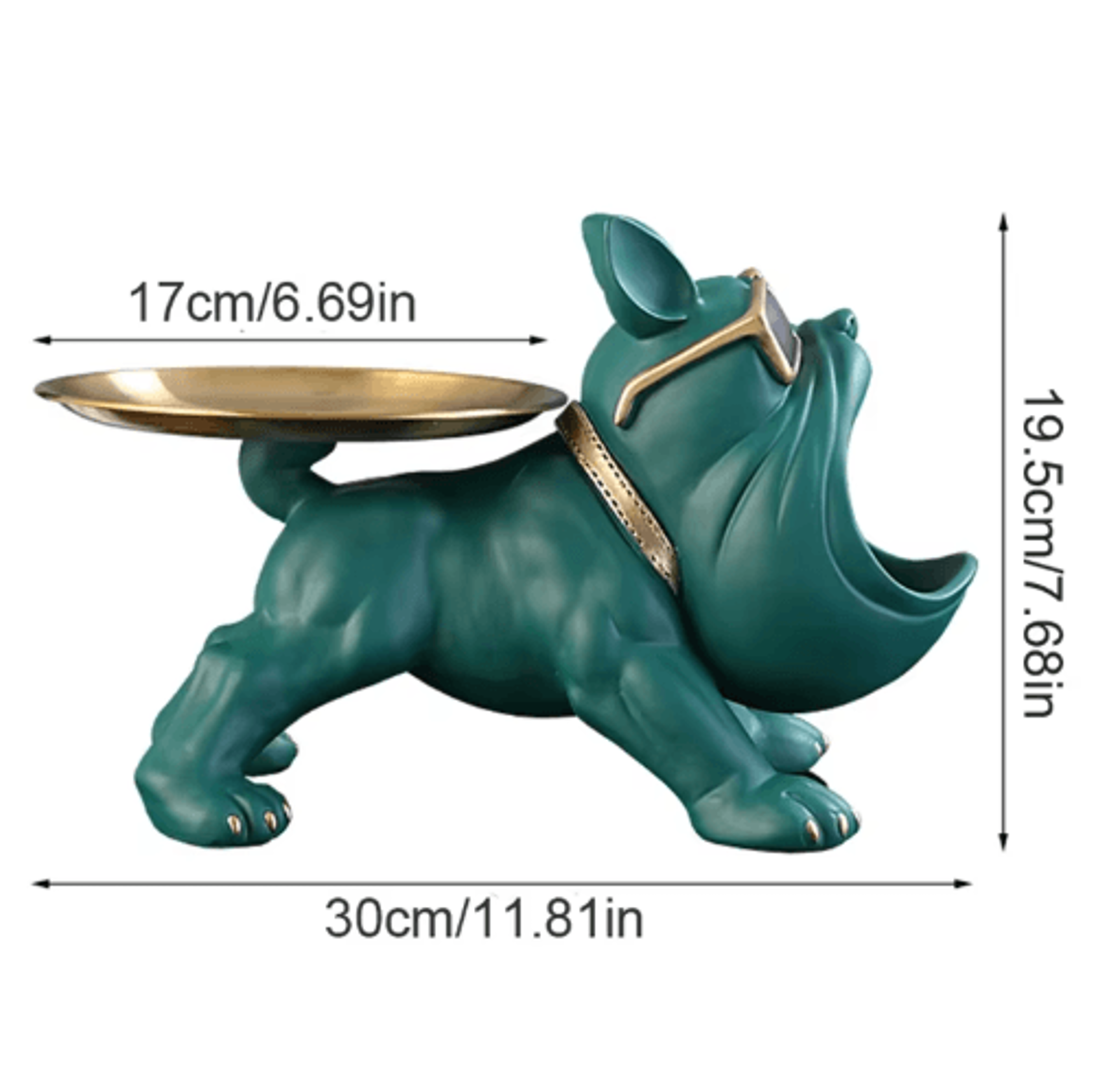 ChicGuard Bulldog Figurine Storage Box  Decorative Dog Statue Organizer 5