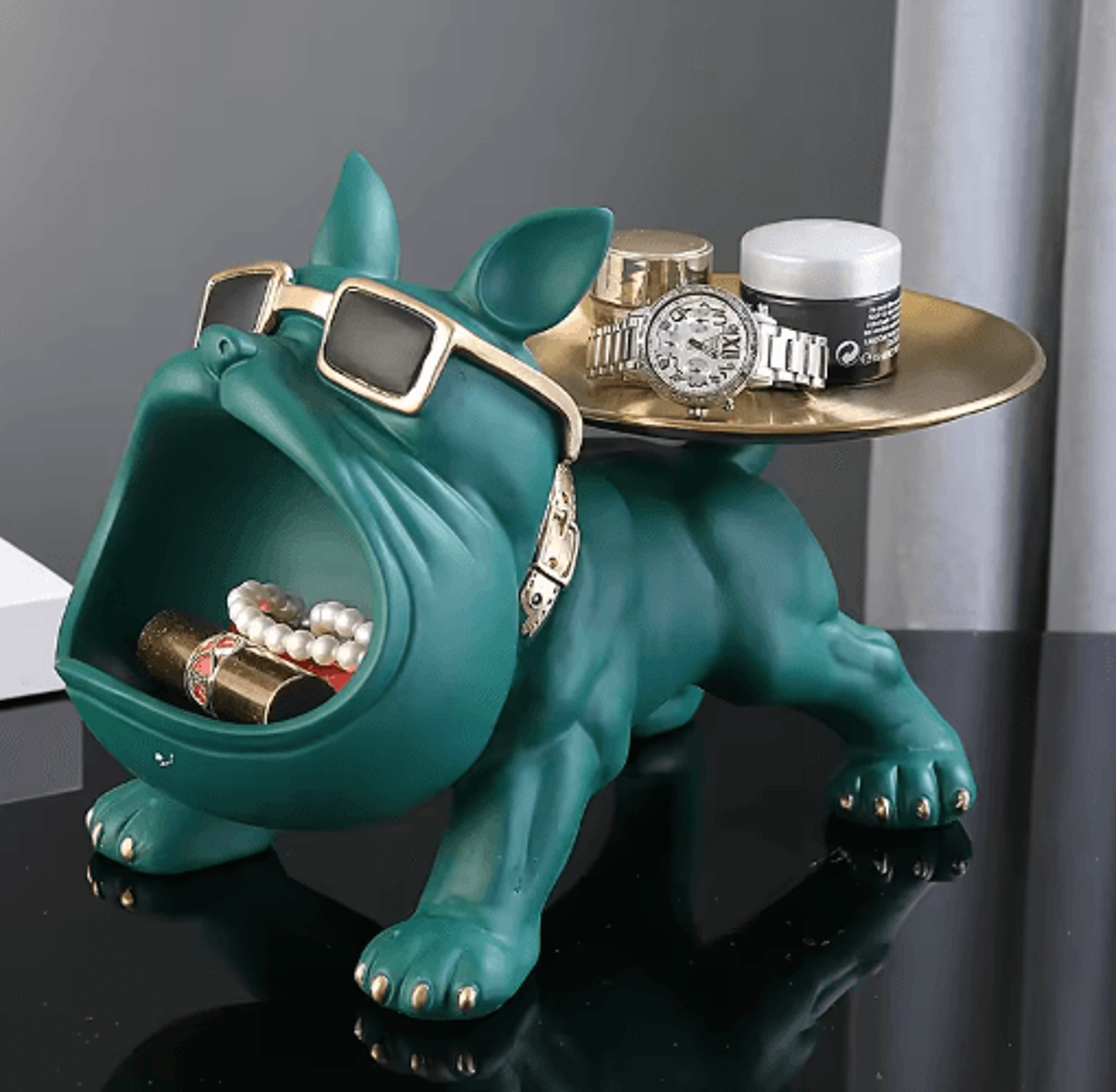 ChicGuard Bulldog Figurine Storage Box  Decorative Dog Statue Organizer 6