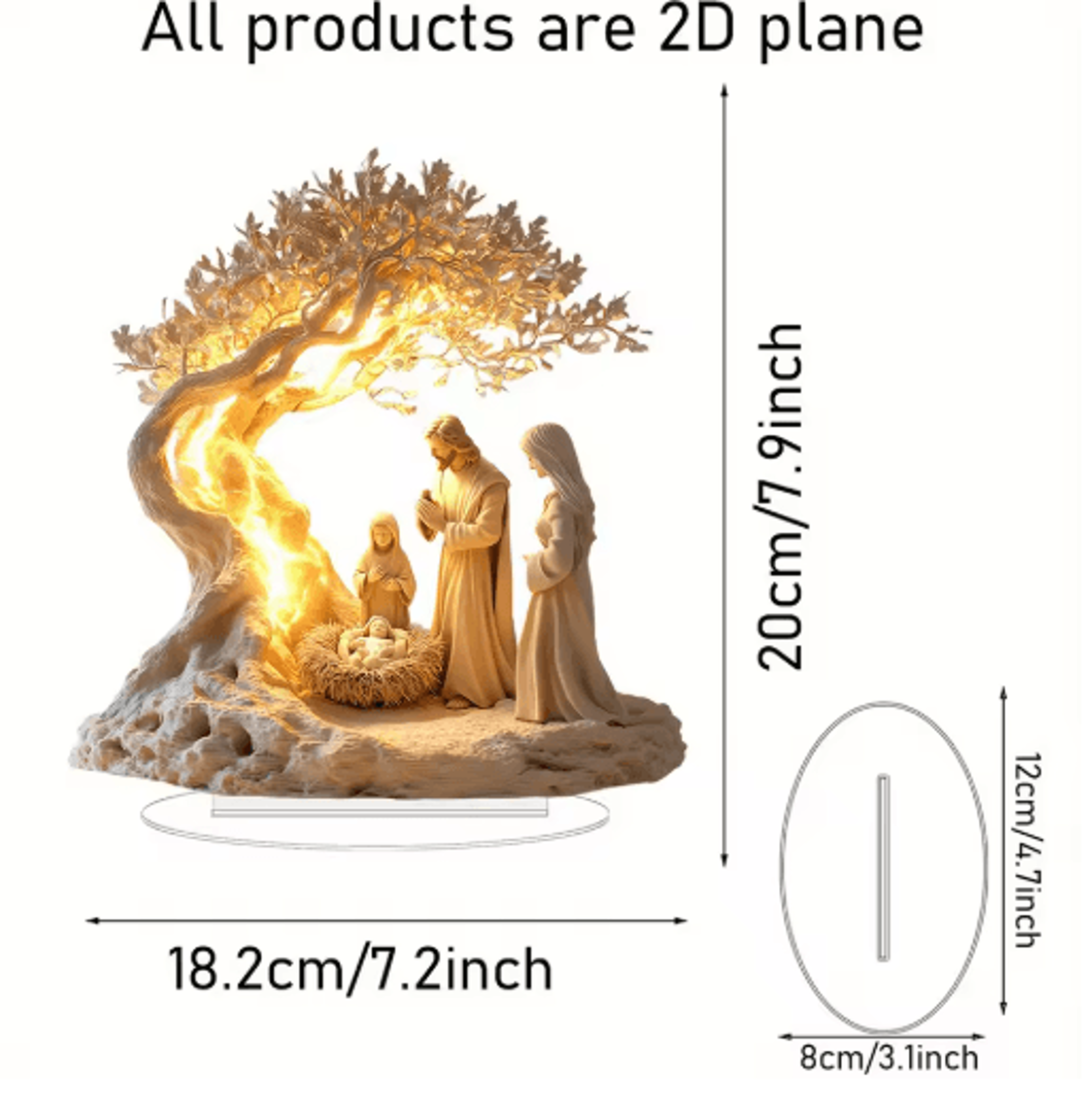 LifeRoots Acrylic Tree Of Life Family Decor  Newborn Keepsake Desktop Ornament 2