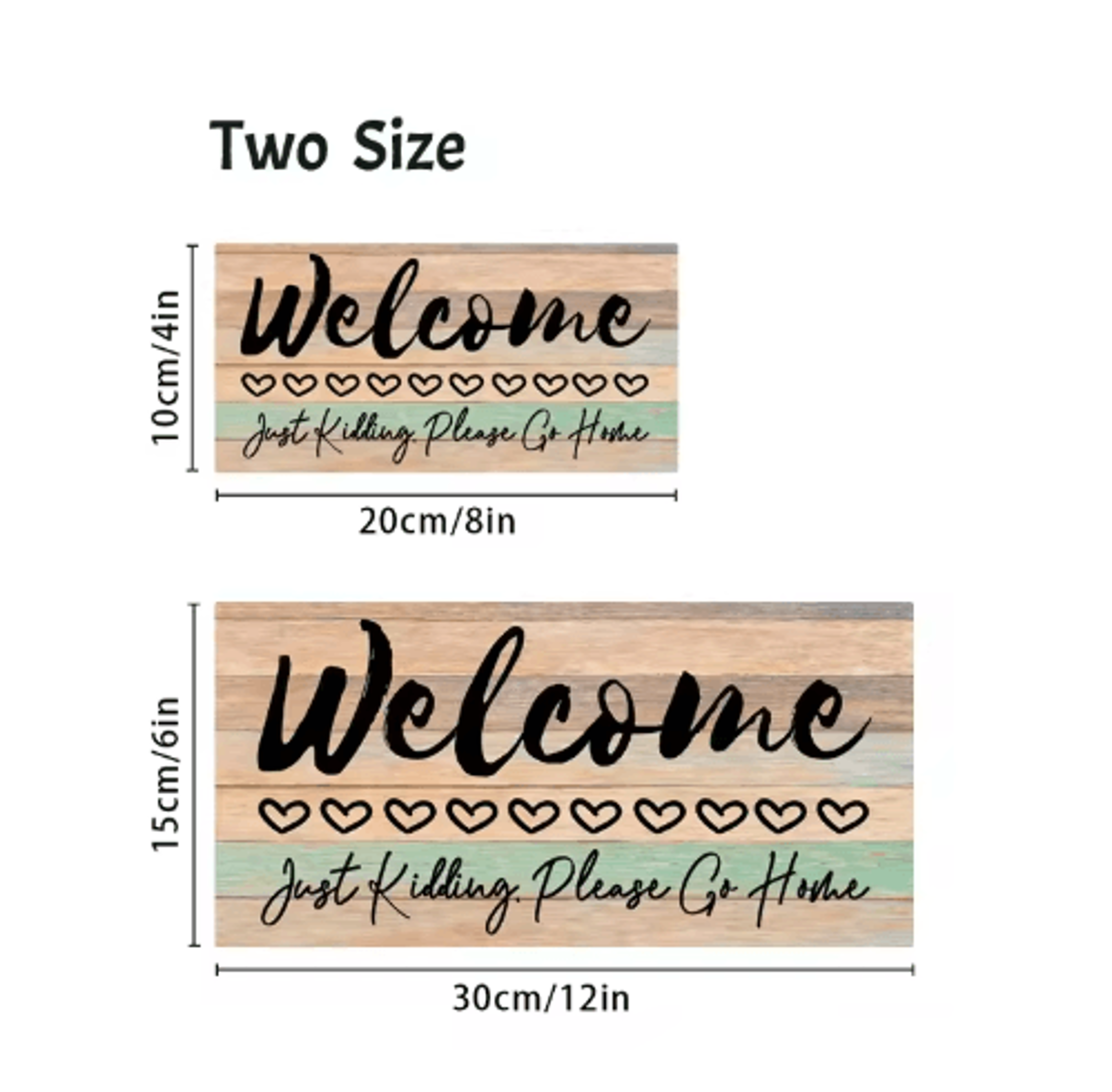 WarmNest Rustic Welcome Wood Sign  Farmhouse Wall Hanging Door Decor 2