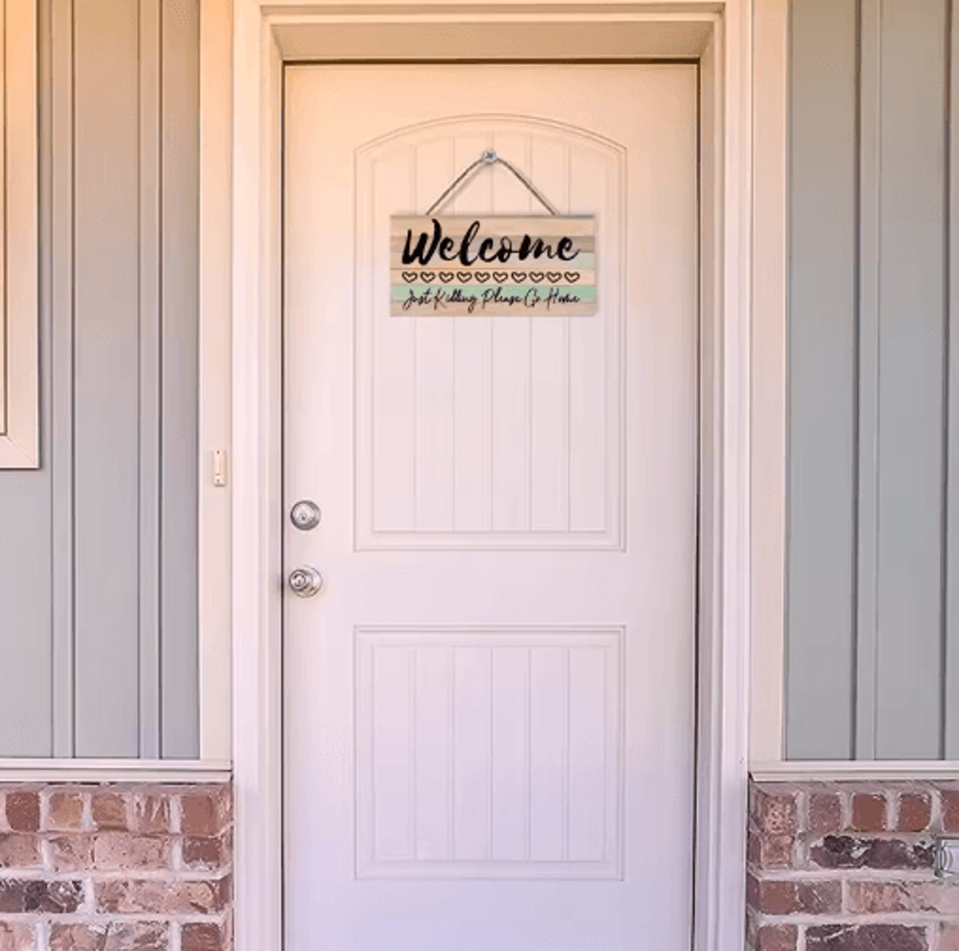 WarmNest Rustic Welcome Wood Sign  Farmhouse Wall Hanging Door Decor 3