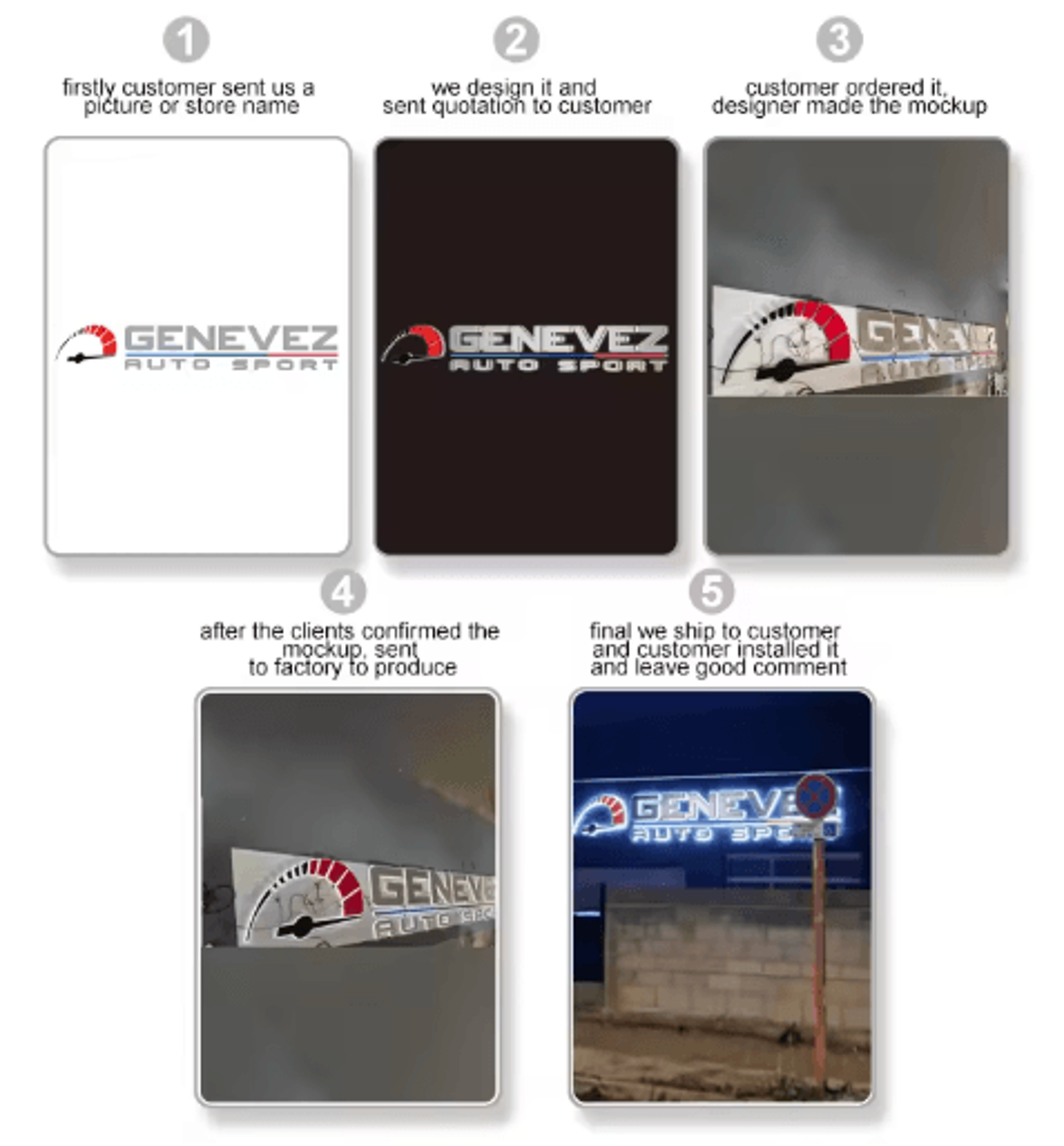 LumiBrand Custom LED Logo Sign  Backlit Metal Business Wall Sign Waterproof 2