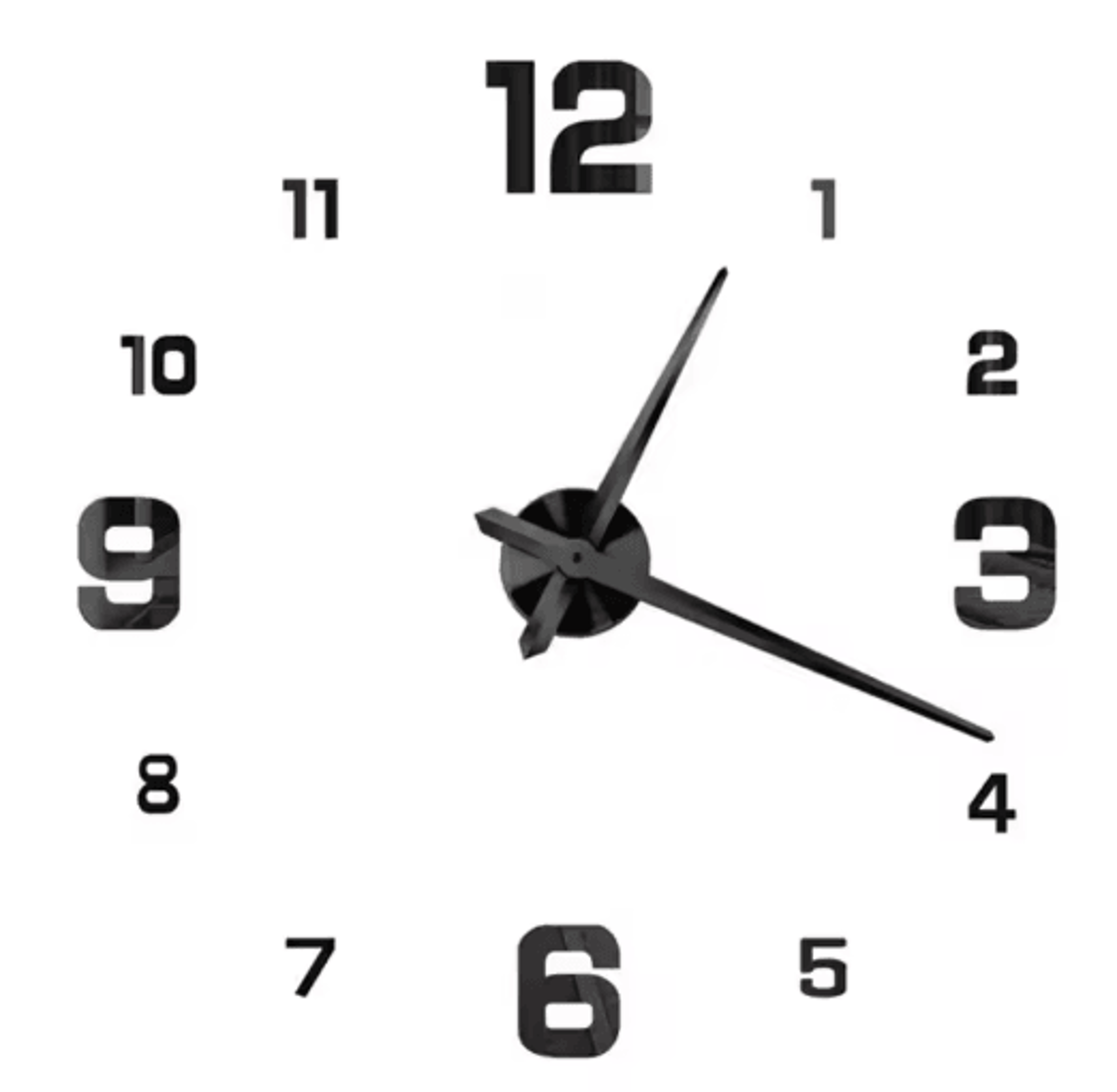 Modern 3D DIY Wall Clock  Large Acrylic Mirror Decorative Quartz Clock 13