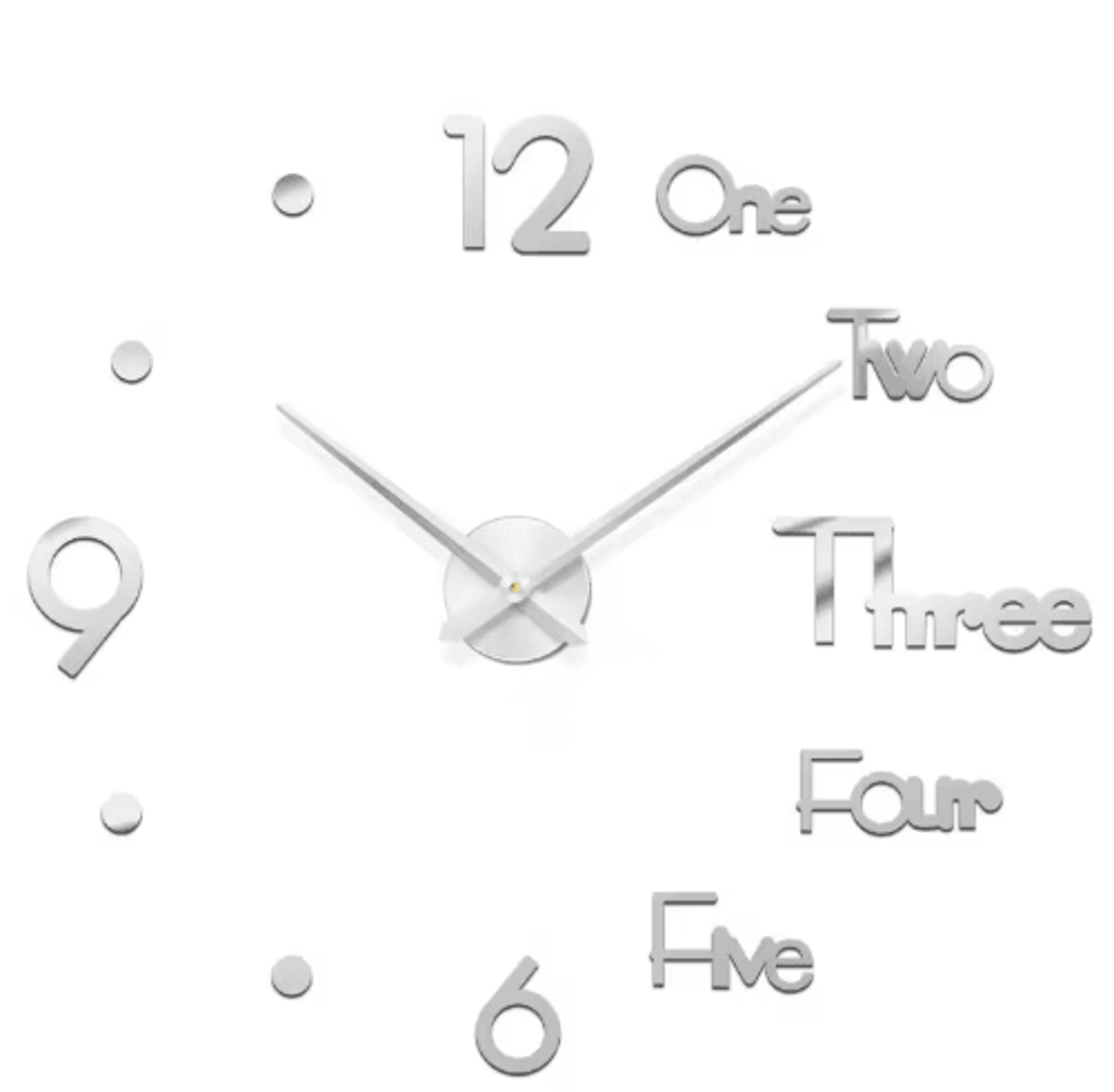 Modern 3D DIY Wall Clock  Large Acrylic Mirror Decorative Quartz Clock 4