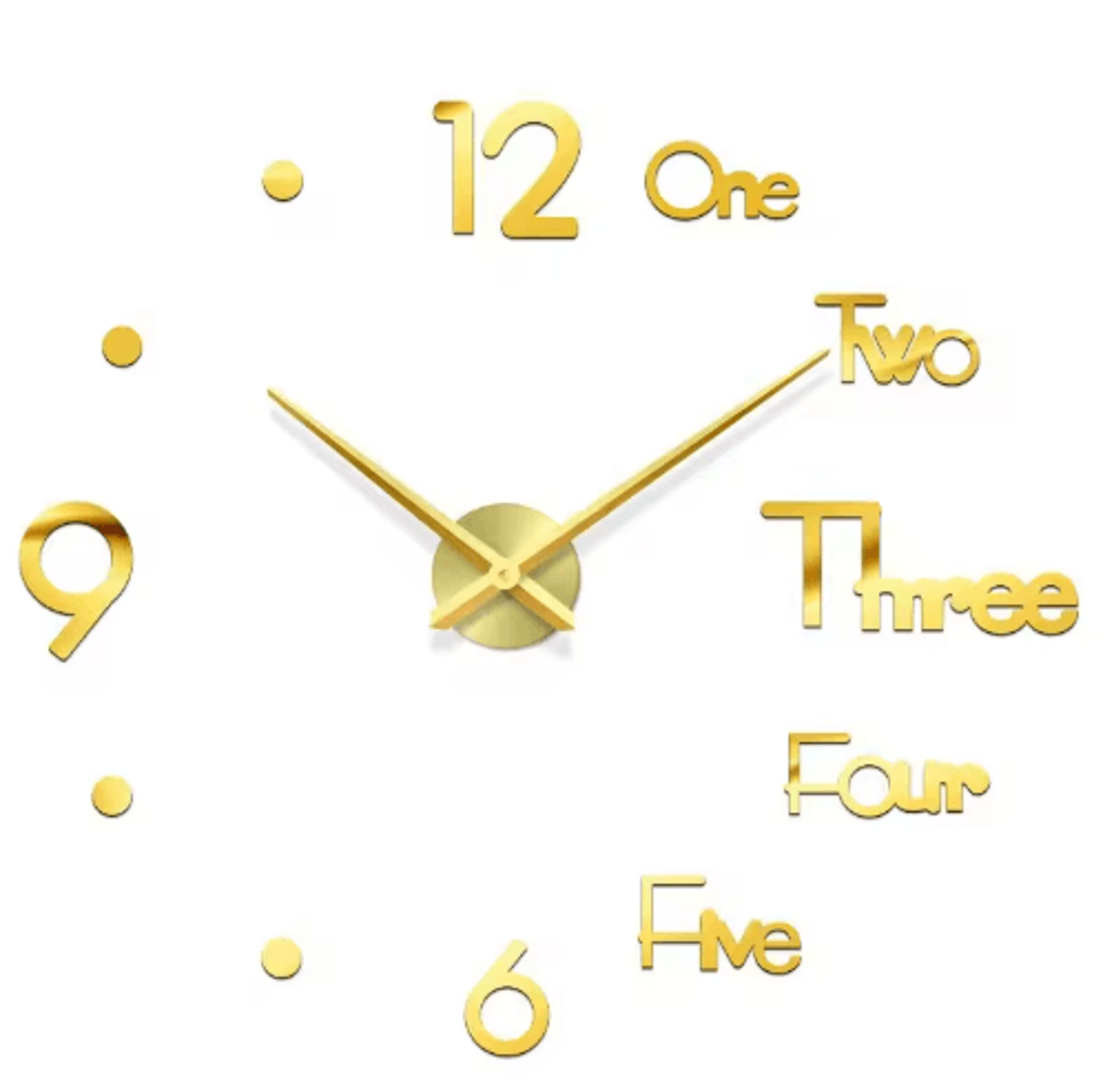 Modern 3D DIY Wall Clock  Large Acrylic Mirror Decorative Quartz Clock 5