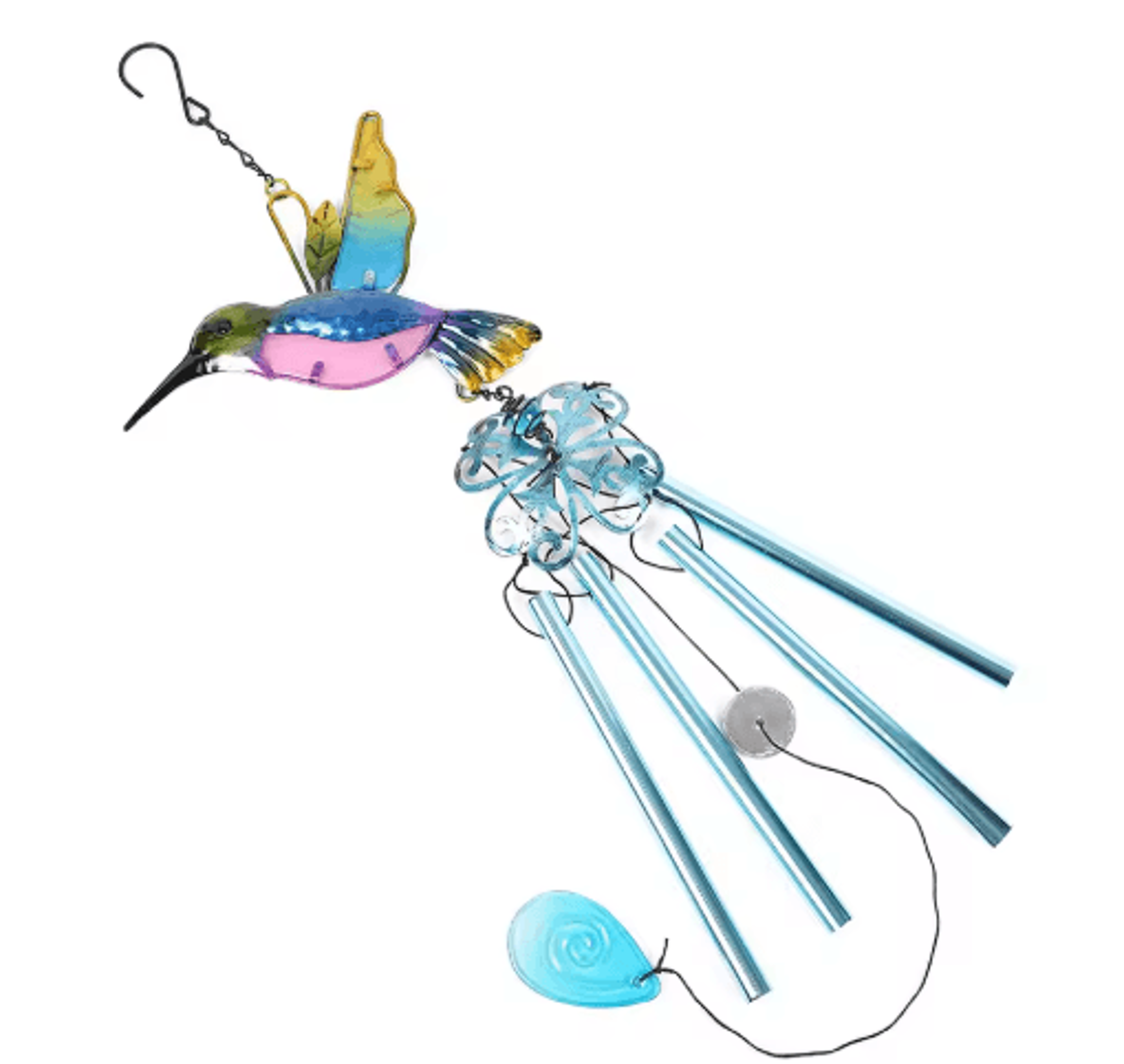 Hummingbird  Dragonfly Metal Wind Chime Decorative Outdoor Garden Hanging Decor 8