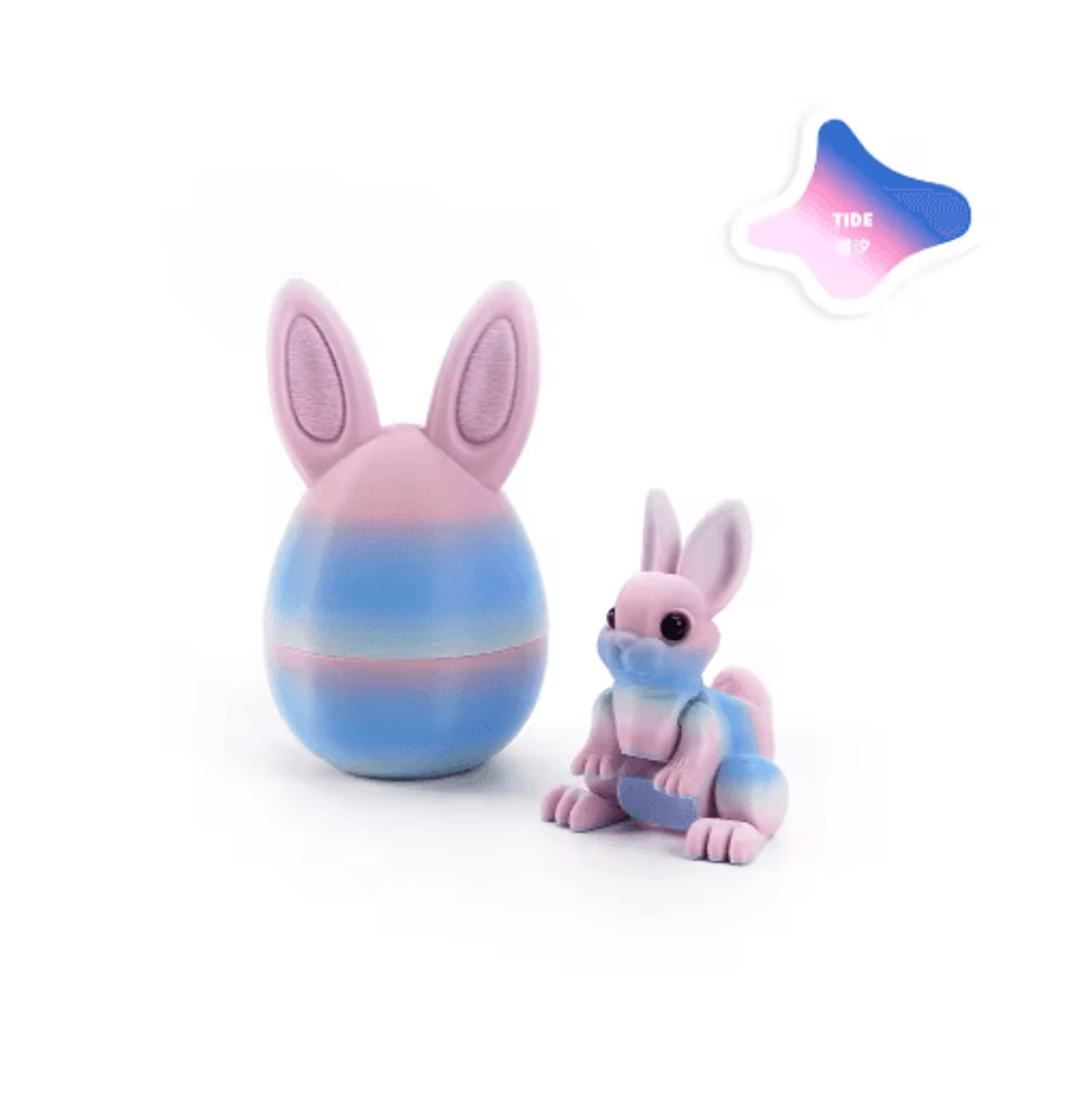 3D Printed Easter Rabbit Ornament With Egg Cute Desk Decor  Kids Gift 11