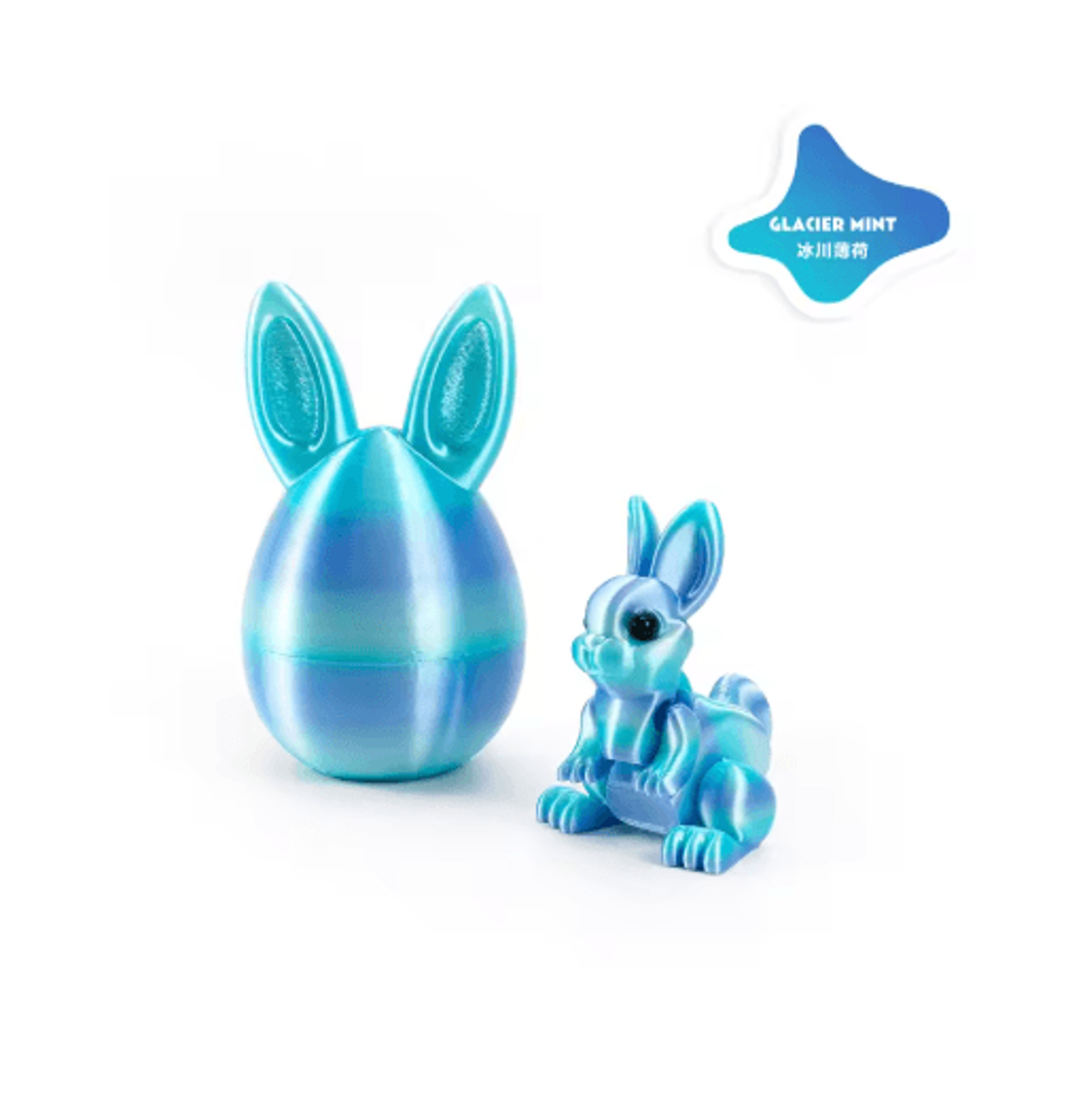 3D Printed Easter Rabbit Ornament With Egg Cute Desk Decor  Kids Gift 15