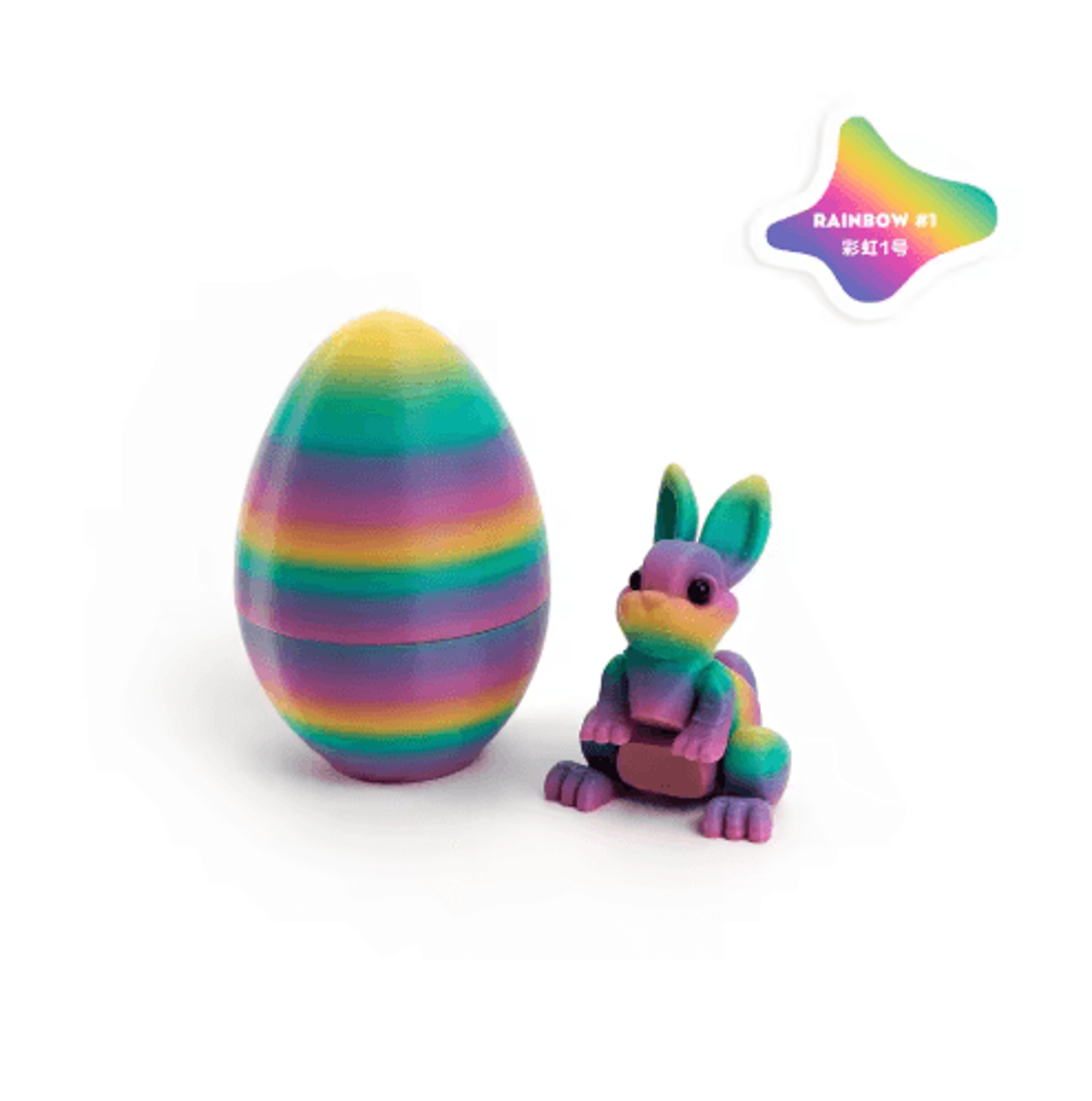 3D Printed Easter Rabbit Ornament With Egg Cute Desk Decor  Kids Gift 25