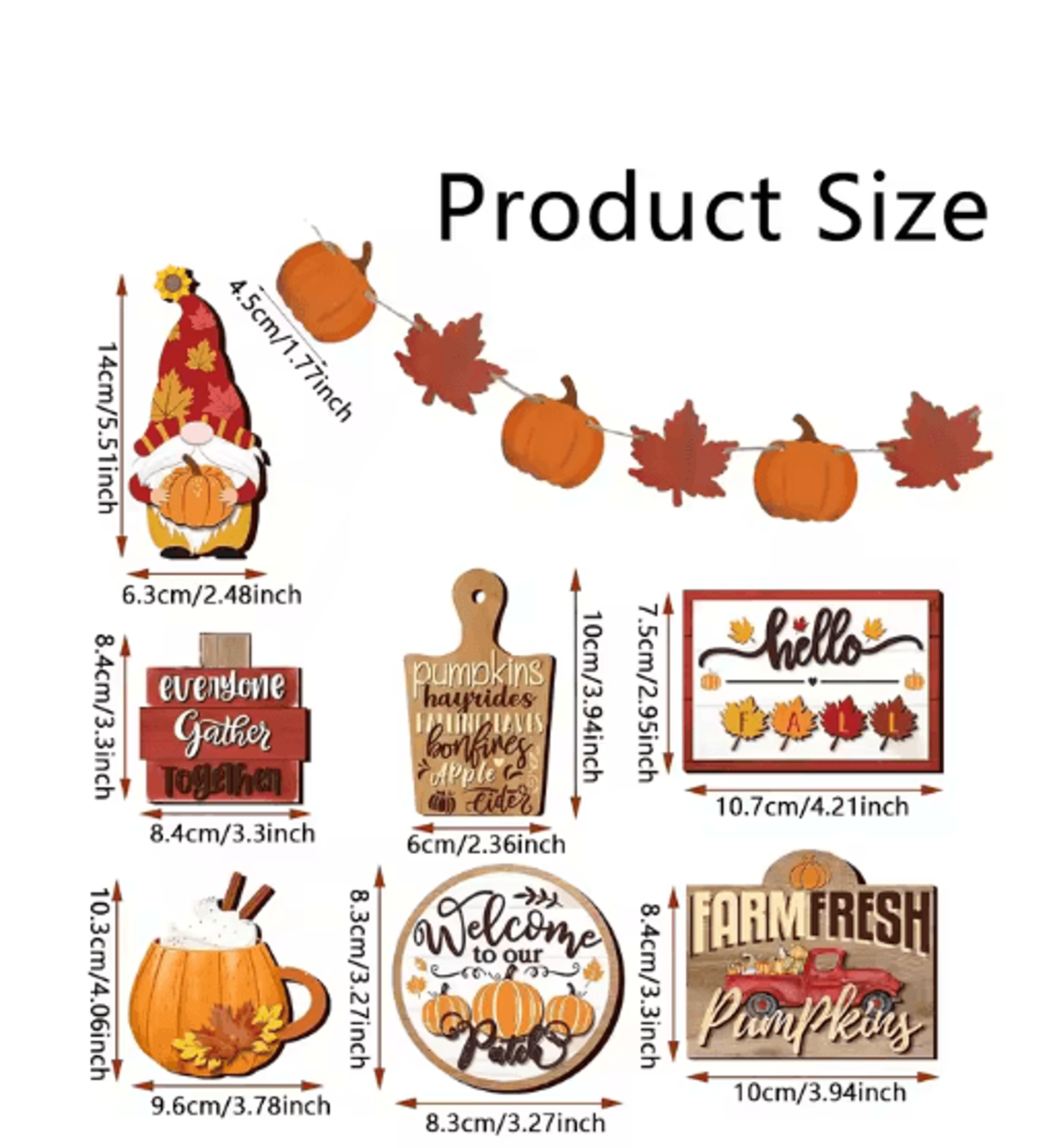 Farmhouse Fall Tiered Tray Decor Set  Pumpkin Spice Autumn Centerpiece Accents 1