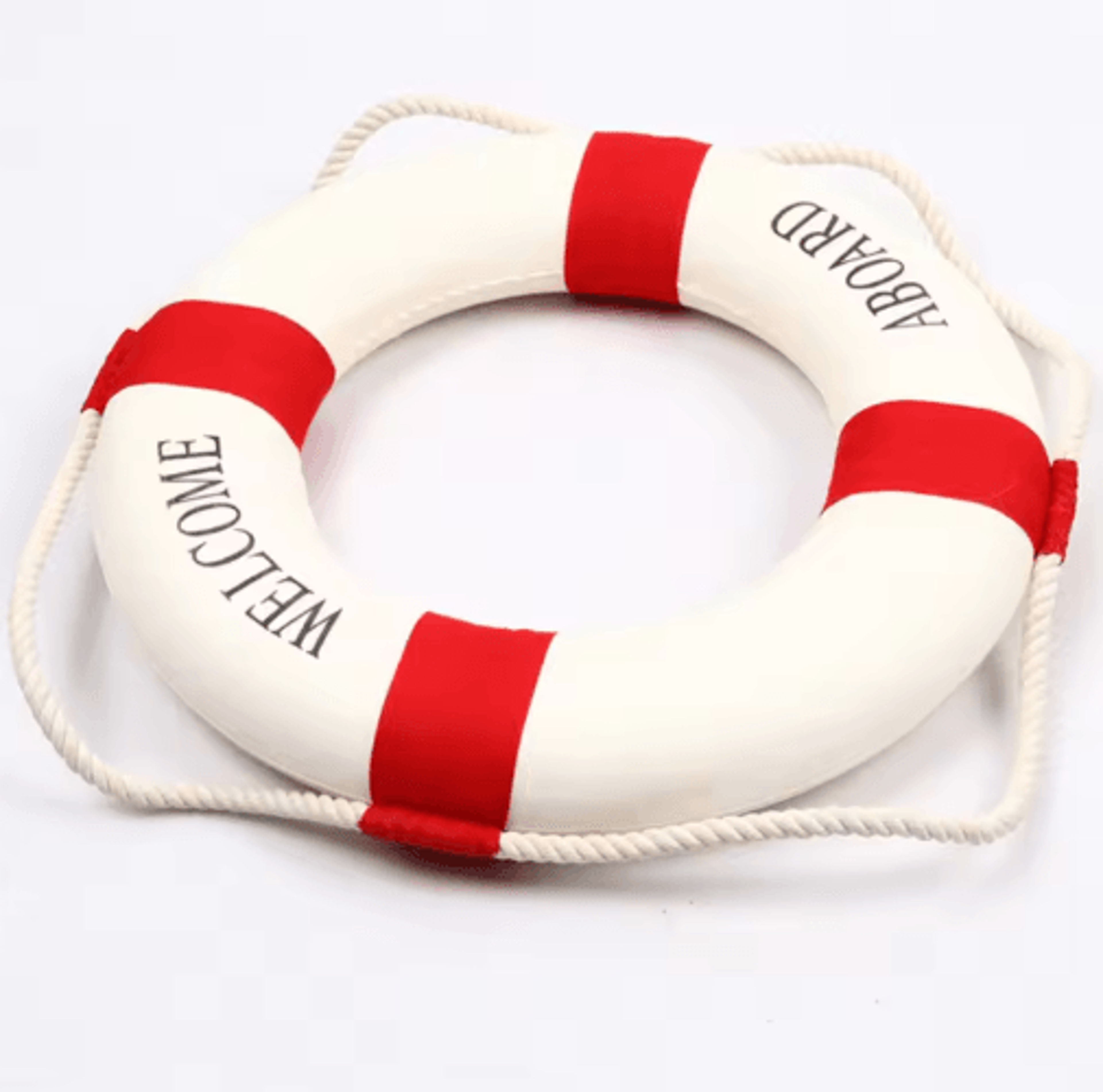Mediterranean Nautical Lifebuoy Wall Decor  Coastal Living Room Ornament 4