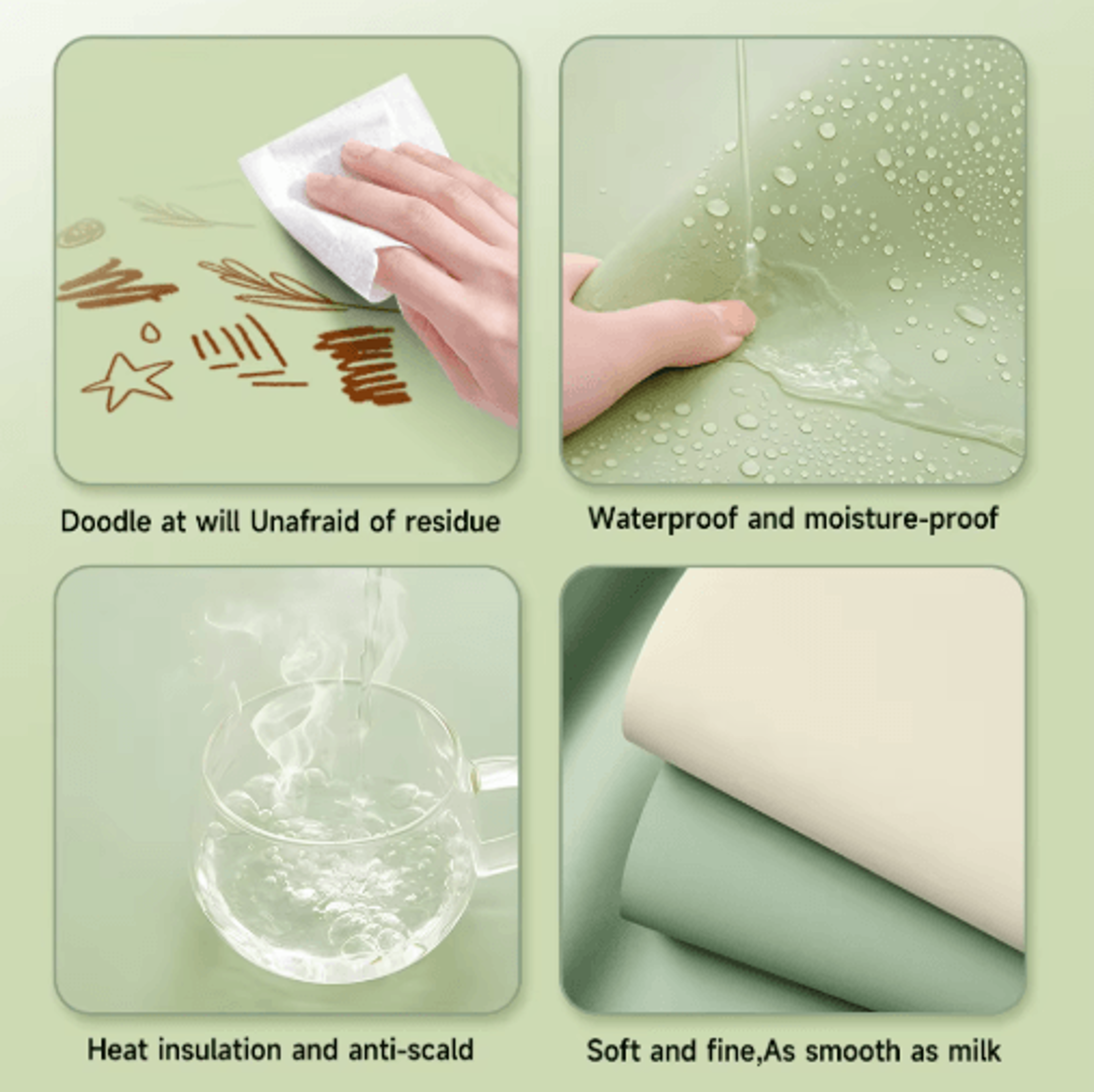 Large Heat Resistant Waterproof Table Mat  OilProof Kitchen  Desk Protector 6