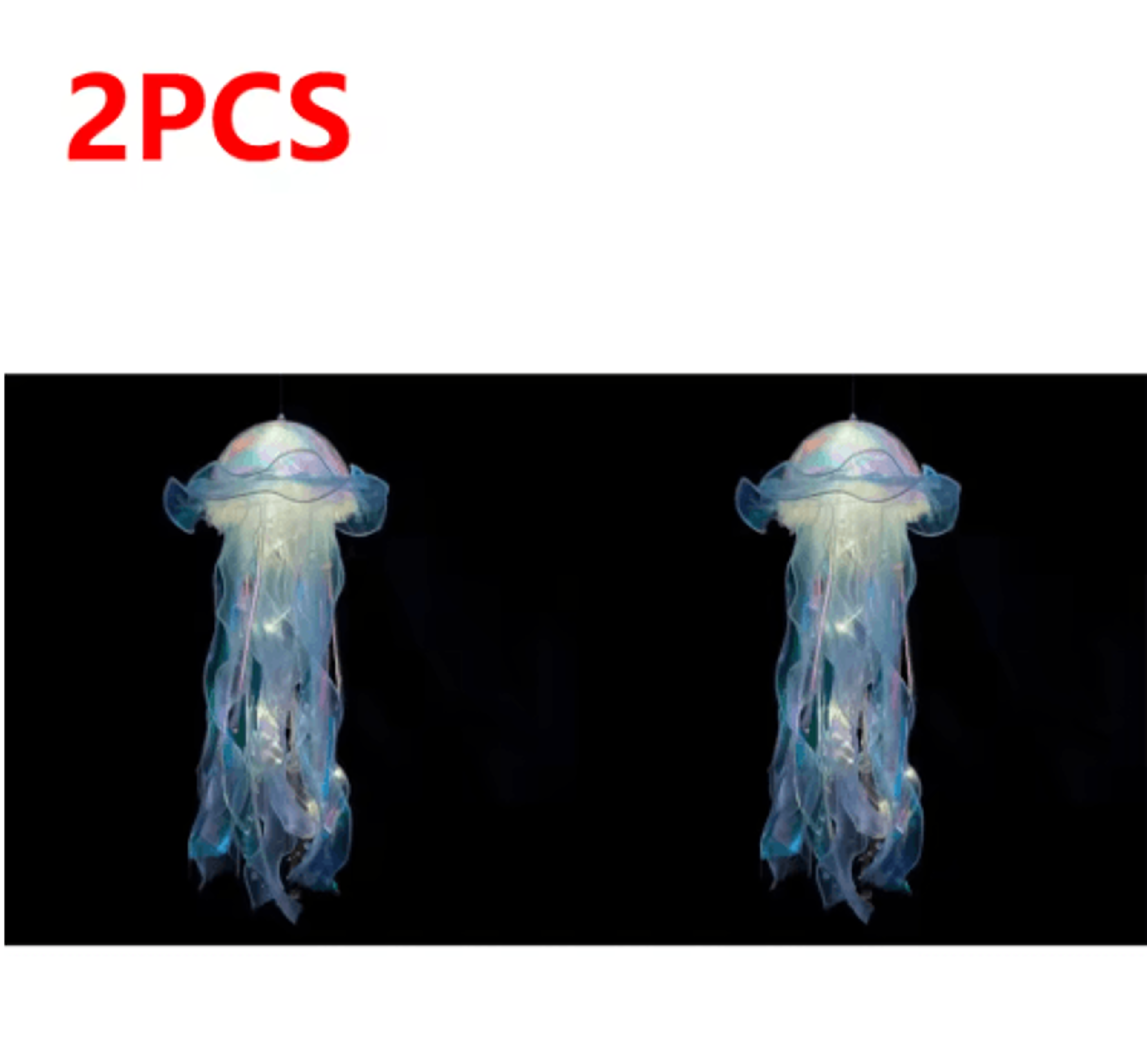Gradient Jellyfish LED Hanging Night Light Colorful Ambient Pendant Lamp 4