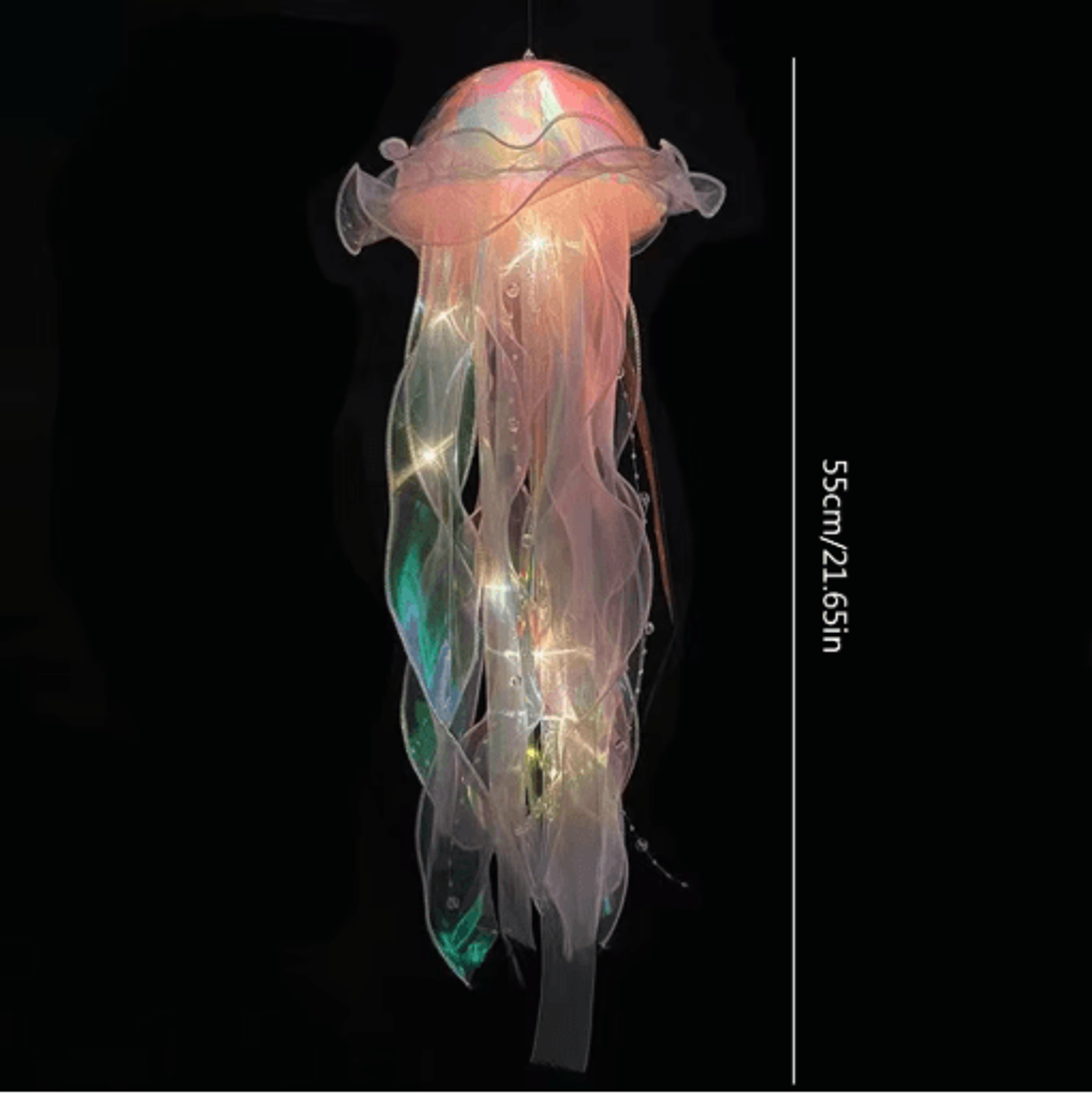 Gradient Jellyfish LED Hanging Night Light Colorful Ambient Pendant Lamp 26
