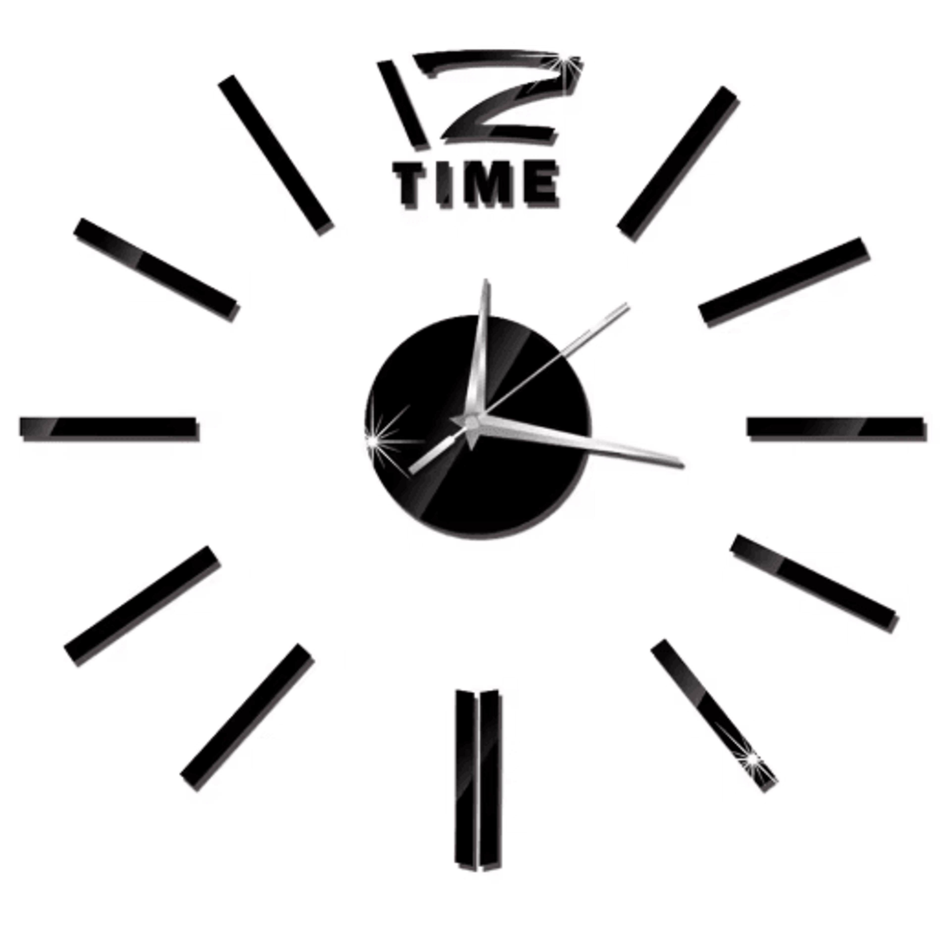 DIY Frameless Mirror Wall Clock Sticker Modern Quartz Wall Decor 15