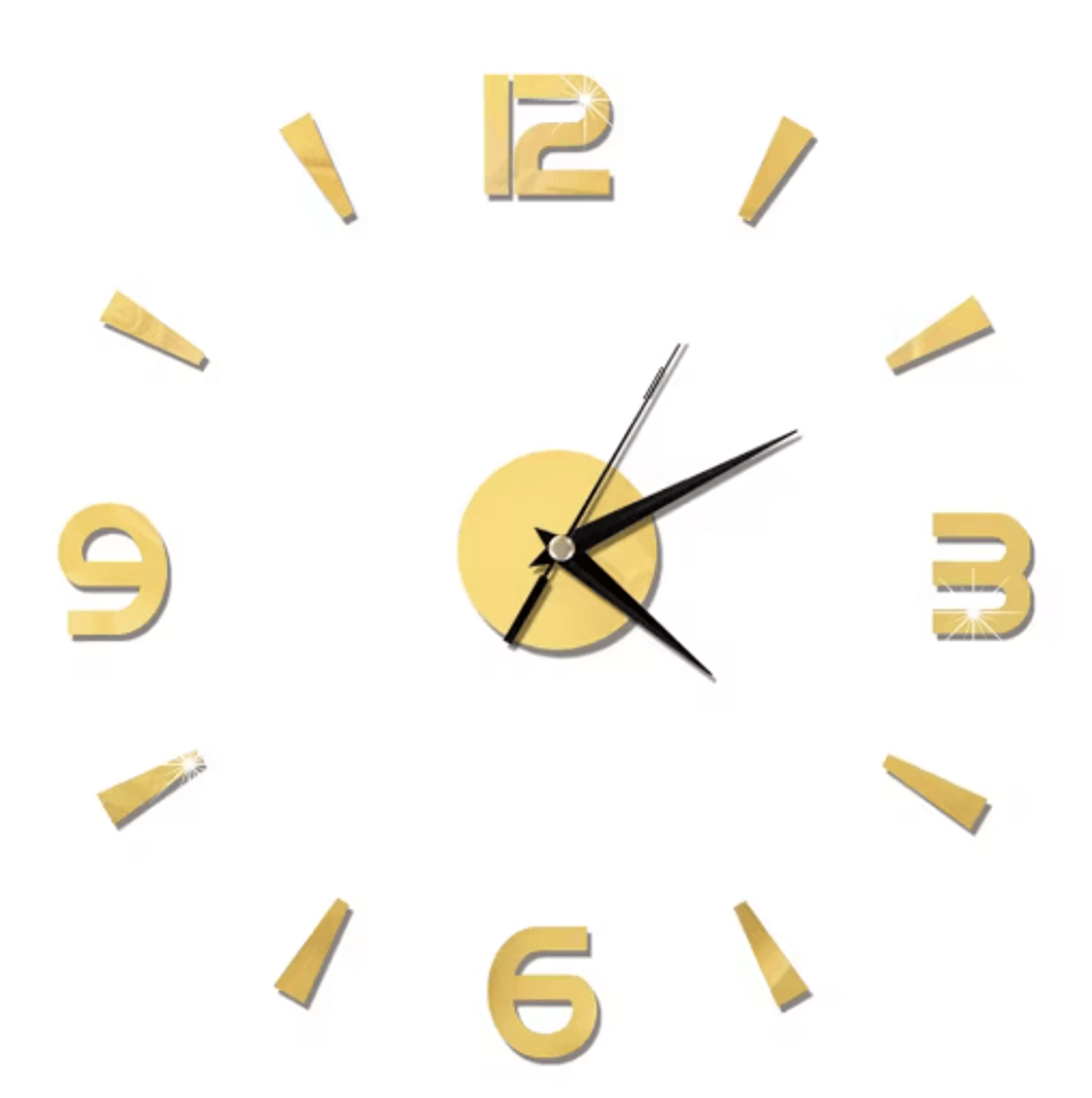 DIY Frameless Mirror Wall Clock Sticker Modern Quartz Wall Decor 22
