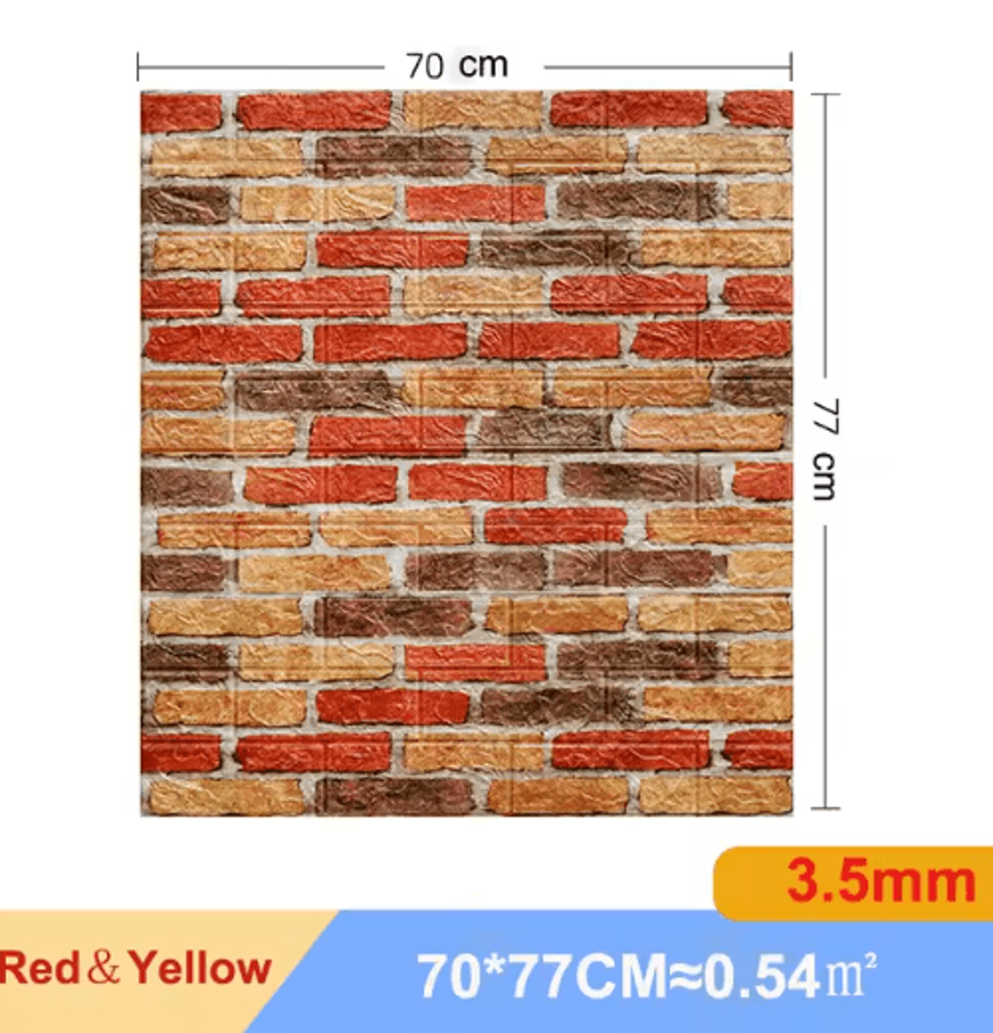 3D Self Adhesive Brick Wall Stickers 10pcs Foam DIY Decor Panels 2