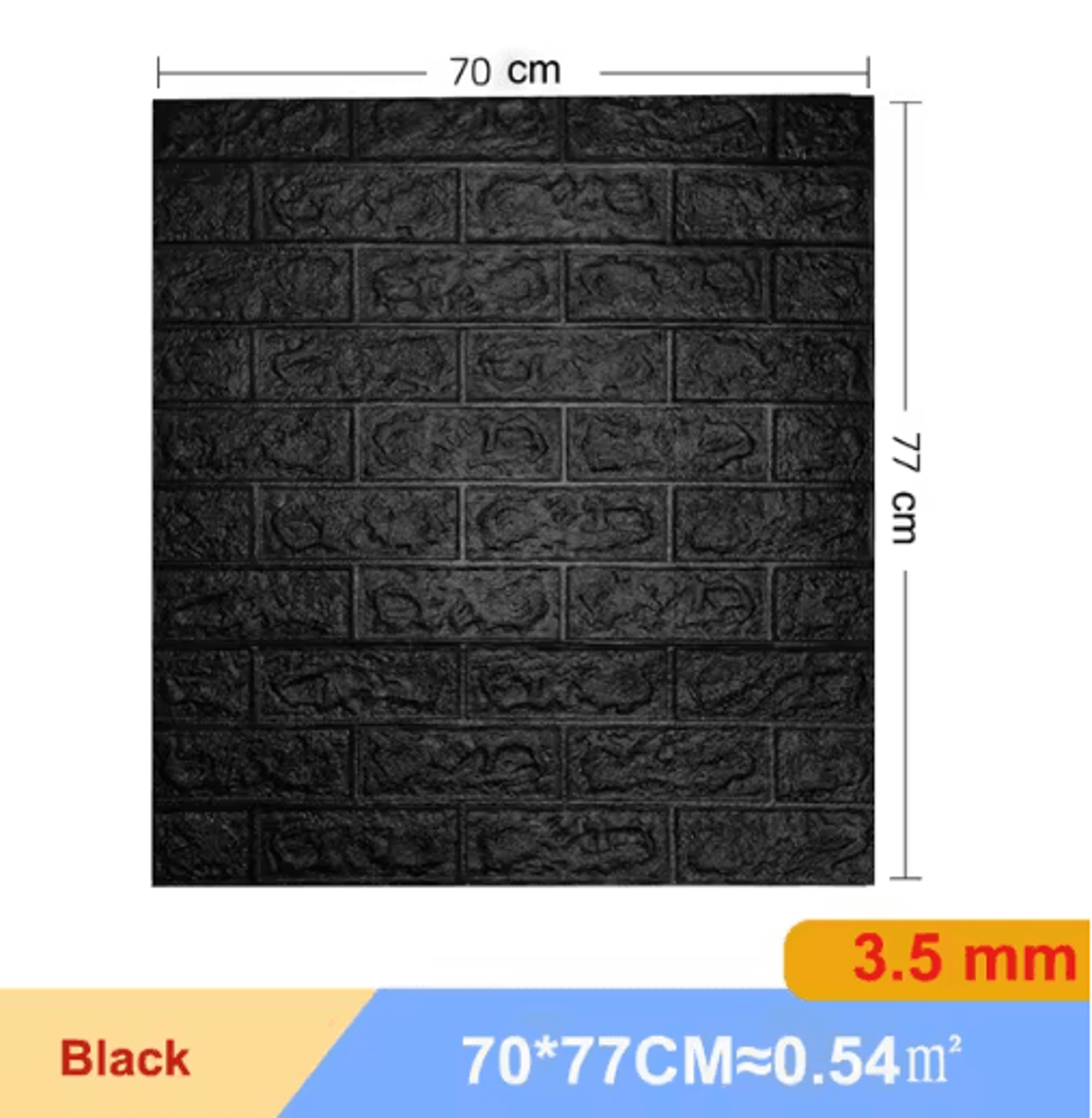 3D Self Adhesive Brick Wall Stickers 10pcs Foam DIY Decor Panels 19