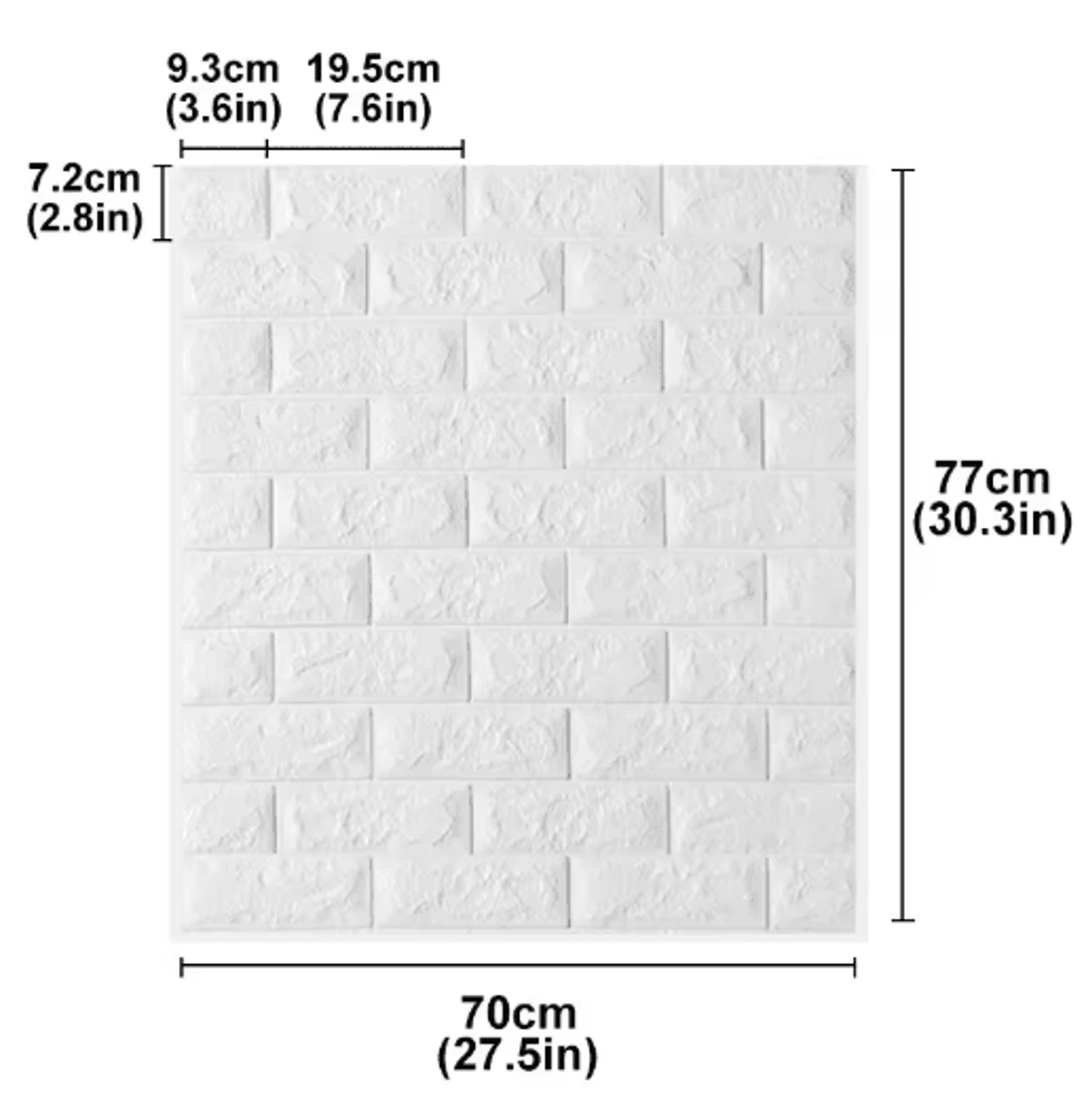 3D Self Adhesive Brick Wall Stickers 10pcs Foam DIY Decor Panels 23