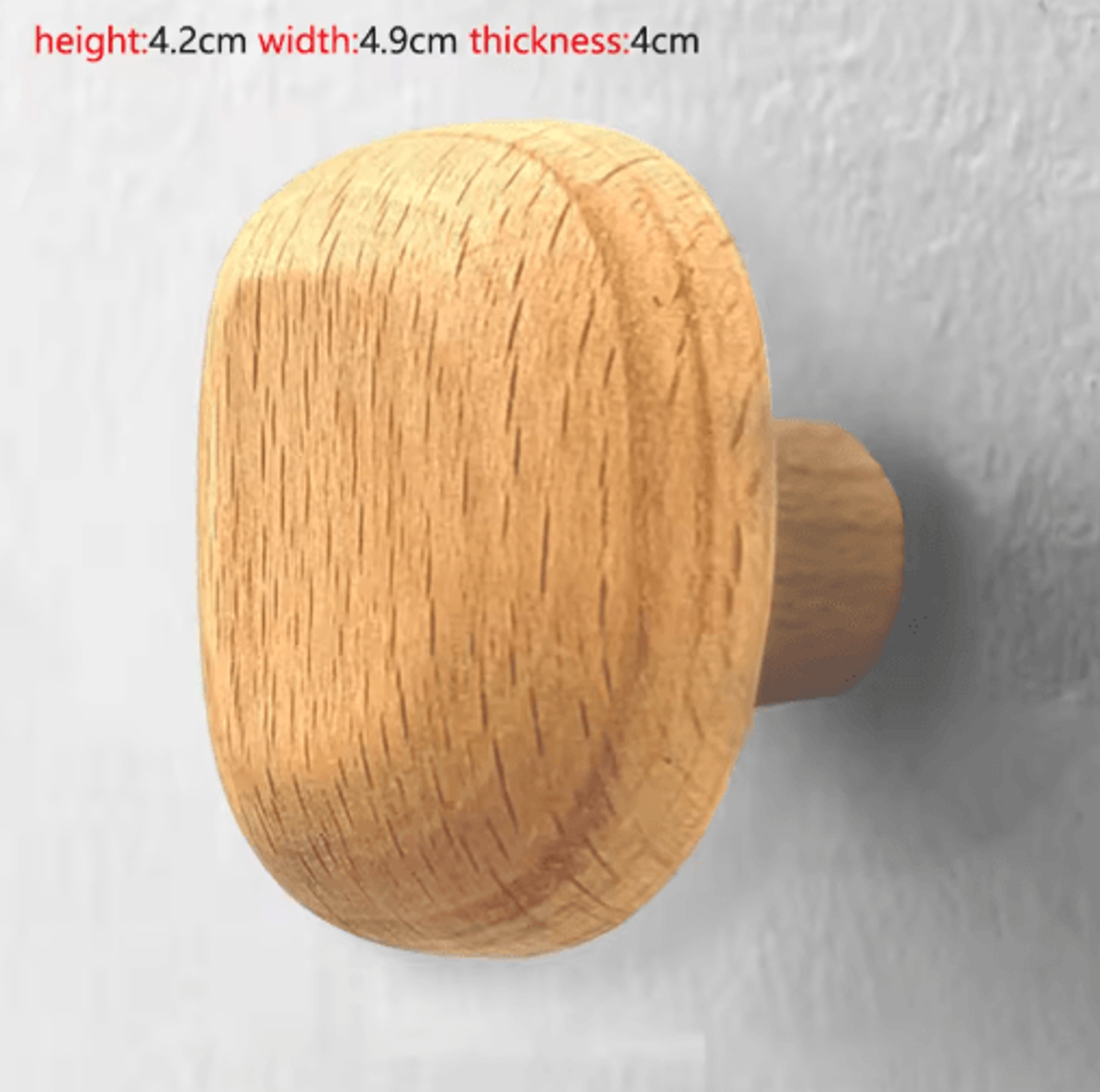 Minimalist Wooden Wall Coat Hooks Natural Entryway Key  Hat Hanger Rack 1