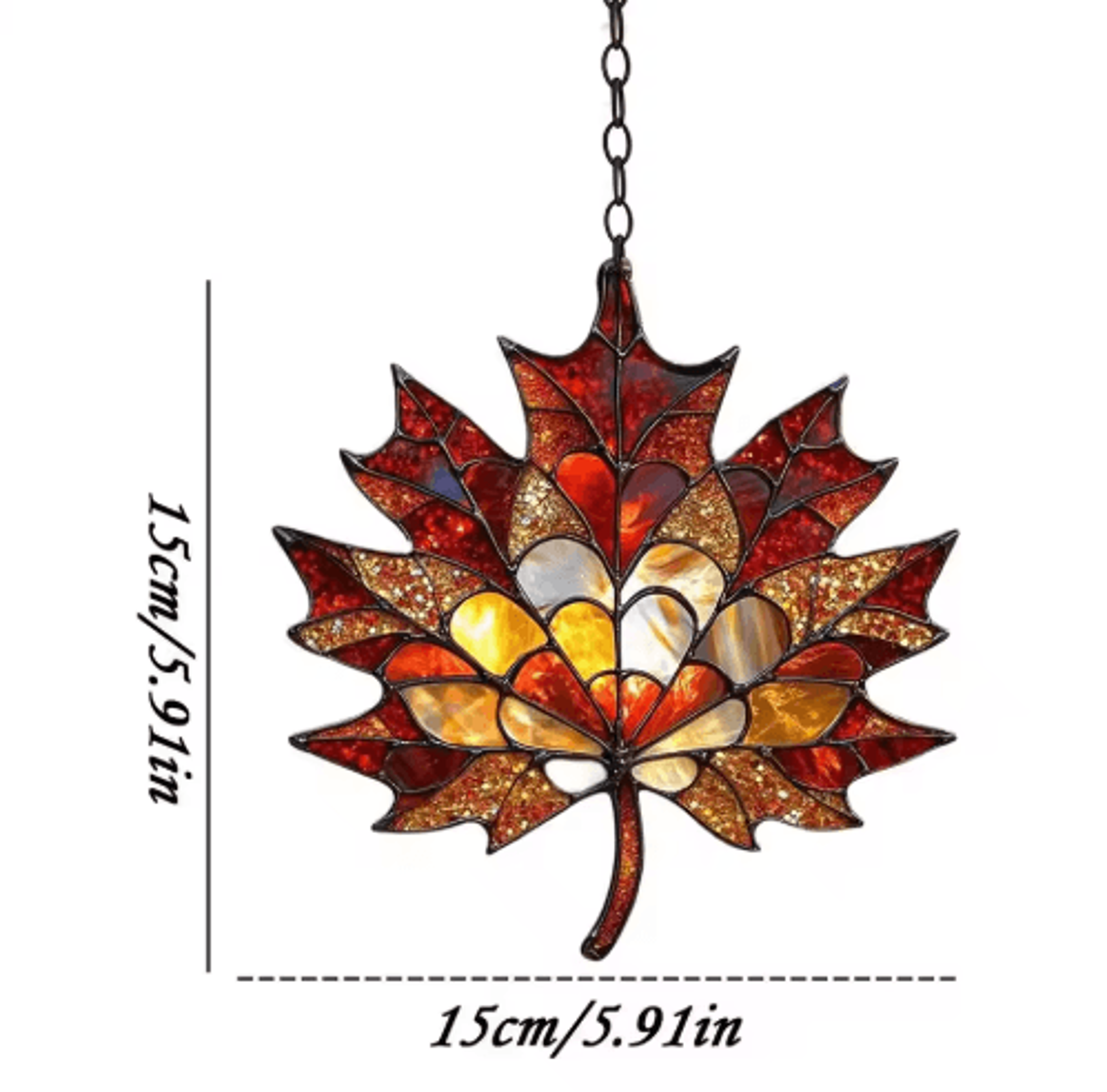 Acrylic Maple Leaf Light Catcher  Autumn Thanksgiving Door  Window Hanging Decor 1